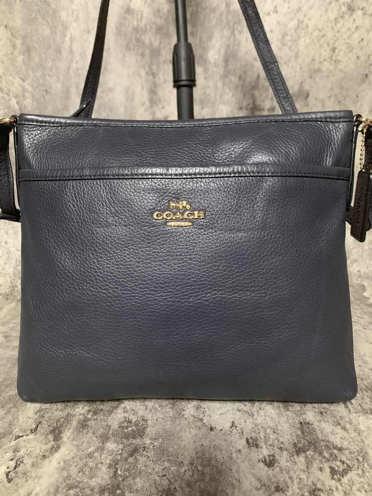 Coach COACH Leather Black Charcoal / Dark Grey Size ONE SIZE - 2 Thumbnail