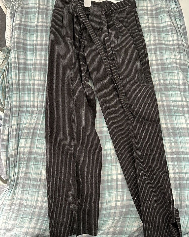 image of Visvim 21Aw Black Striped Kendo Pants, Men's (Size 33)