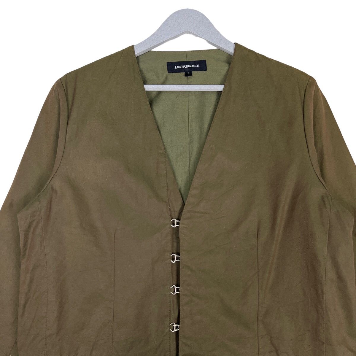 JACKROSE 🔥 JACK ROSE VNECK CARDIGAN KHAKIS JACKET Size US M / EU 48-50 / 2 - 3 Thumbnail