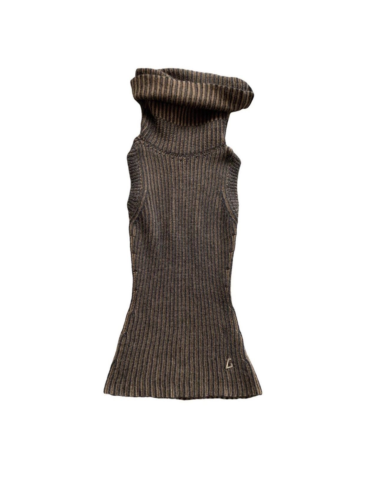 Image of Gucci Mini Dresses Strechable Turtle Neck Mohair in Brown, Women's (Size Small)