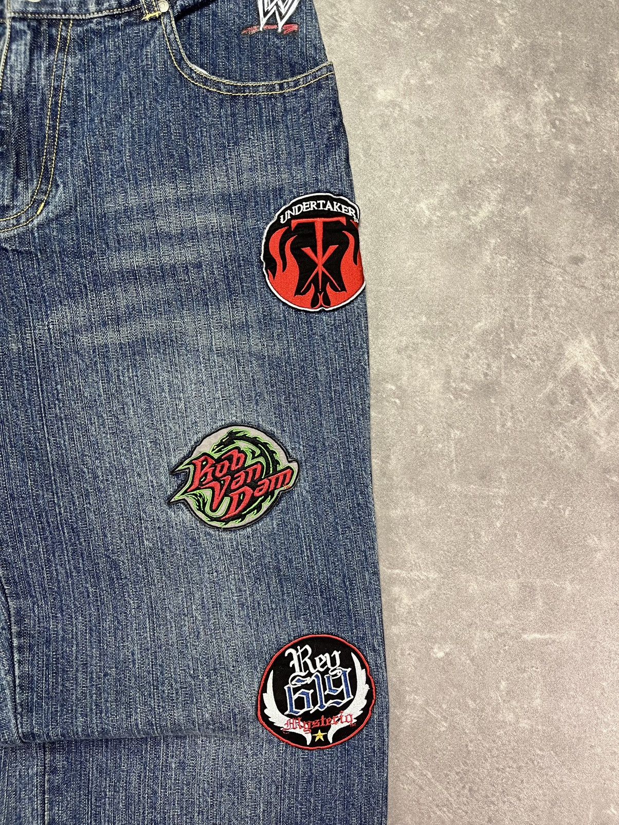 WWE DSWT WWE x OriginalMarines Printed Baggy Denim Jeans 164 30 Size US 30 / EU 46 - 5 Thumbnail