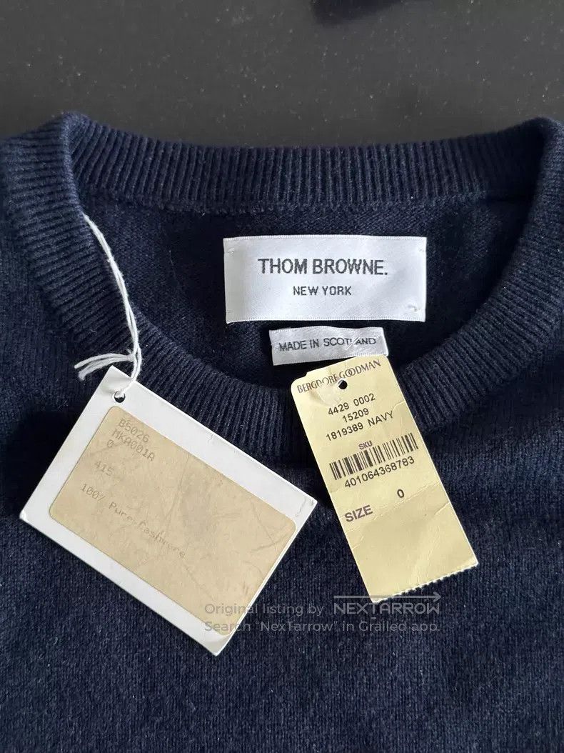 Thom Browne Thom Browne Blue cashmere sweater Size US XS / EU 42 / 0 - 3 Thumbnail