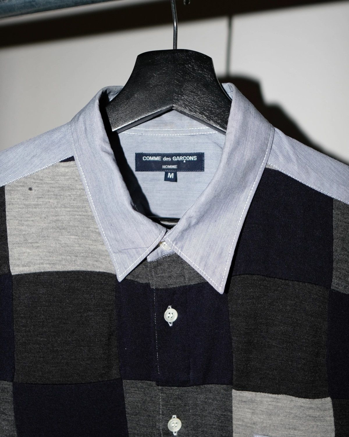 Comme des Garcons Homme Comme des Garçons HOMME AD2009 FRONT PATCHWORK SHIRT Size US M / EU 48-50 / 2 - 2 Thumbnail