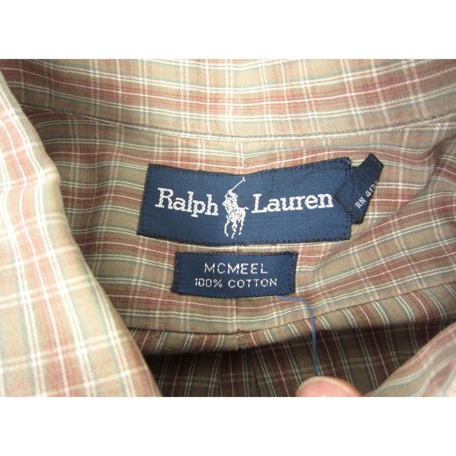 Ralph Lauren VINTAGE Ralph Lauren Shirt Mens L Green Red Gray Pony Plaid McMeel Pocket Button-Up Size US L / EU 52-54 / 3 - 5 Thumbnail