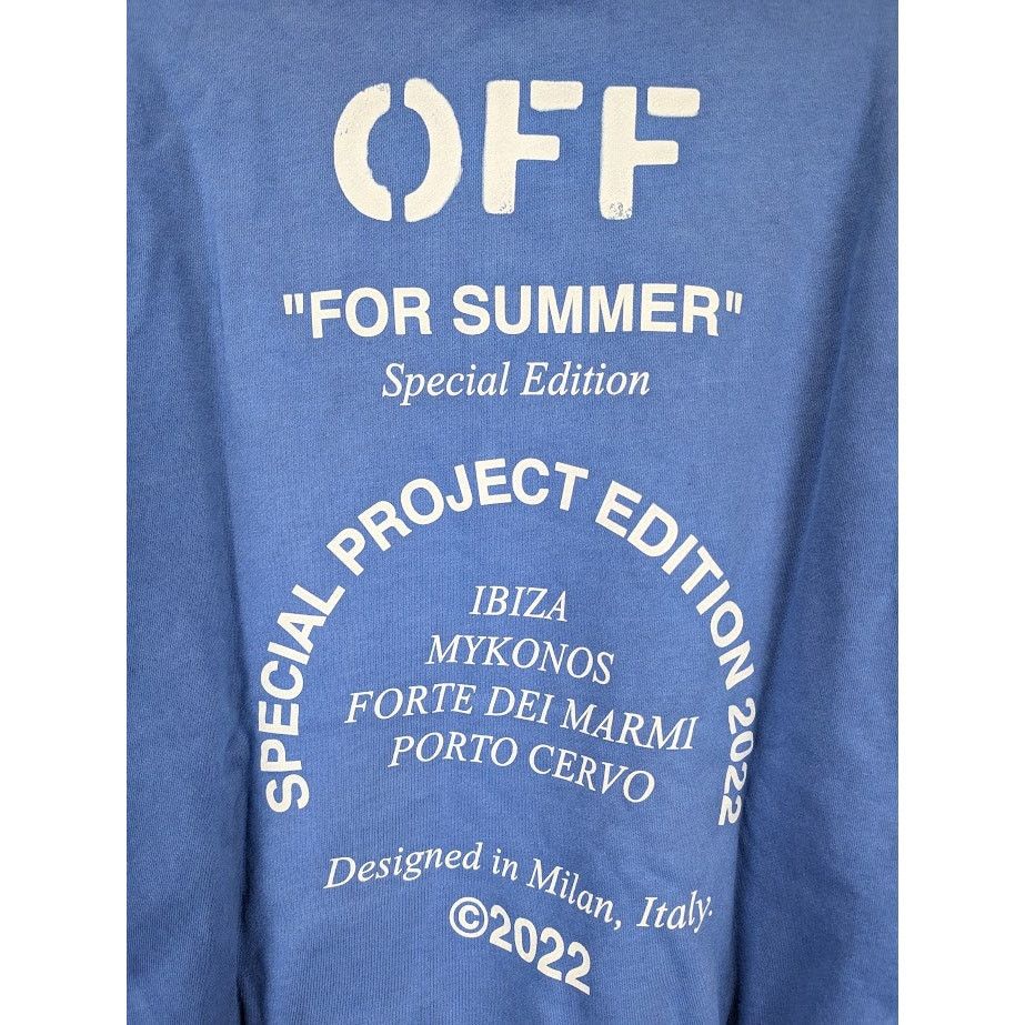 Off-White o1rshd1 SMR- Ibiza Hoodie in Blue White Size US M / EU 48-50 / 2 - 18 Thumbnail