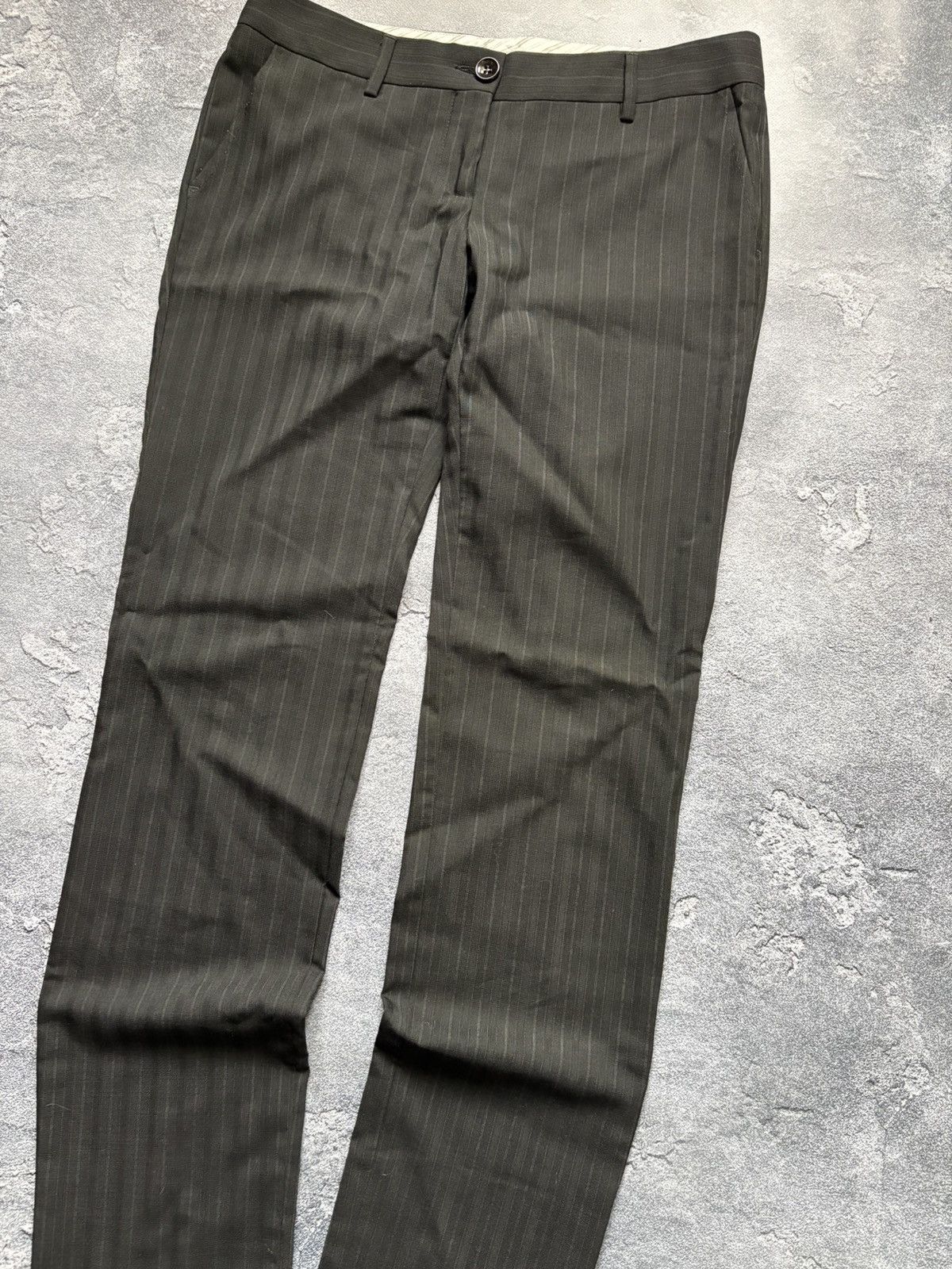 Dolce & Gabbana Vintage Dolce & Gabbana Luxury Striped Wool Trousers Pants Size 28" / US 6 / IT 42 - 4 Thumbnail