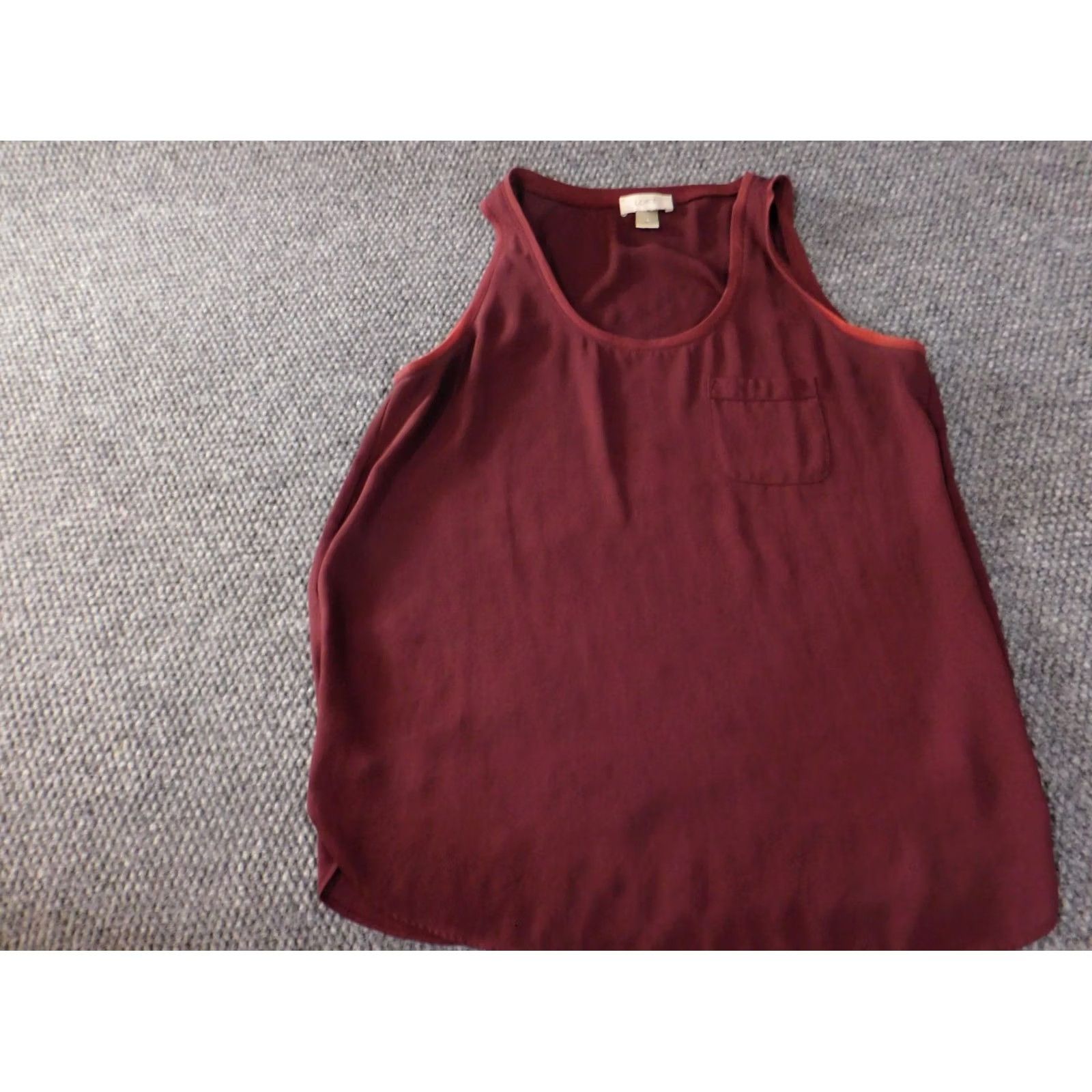 Ann Taylor Ann Taylor Loft Blouse M Womens Purple Sleeveless Round Neck Pullover Polyester Casual Regular Size M Size M / US 6-8 / IT 42-44 - 3 Thumbnail
