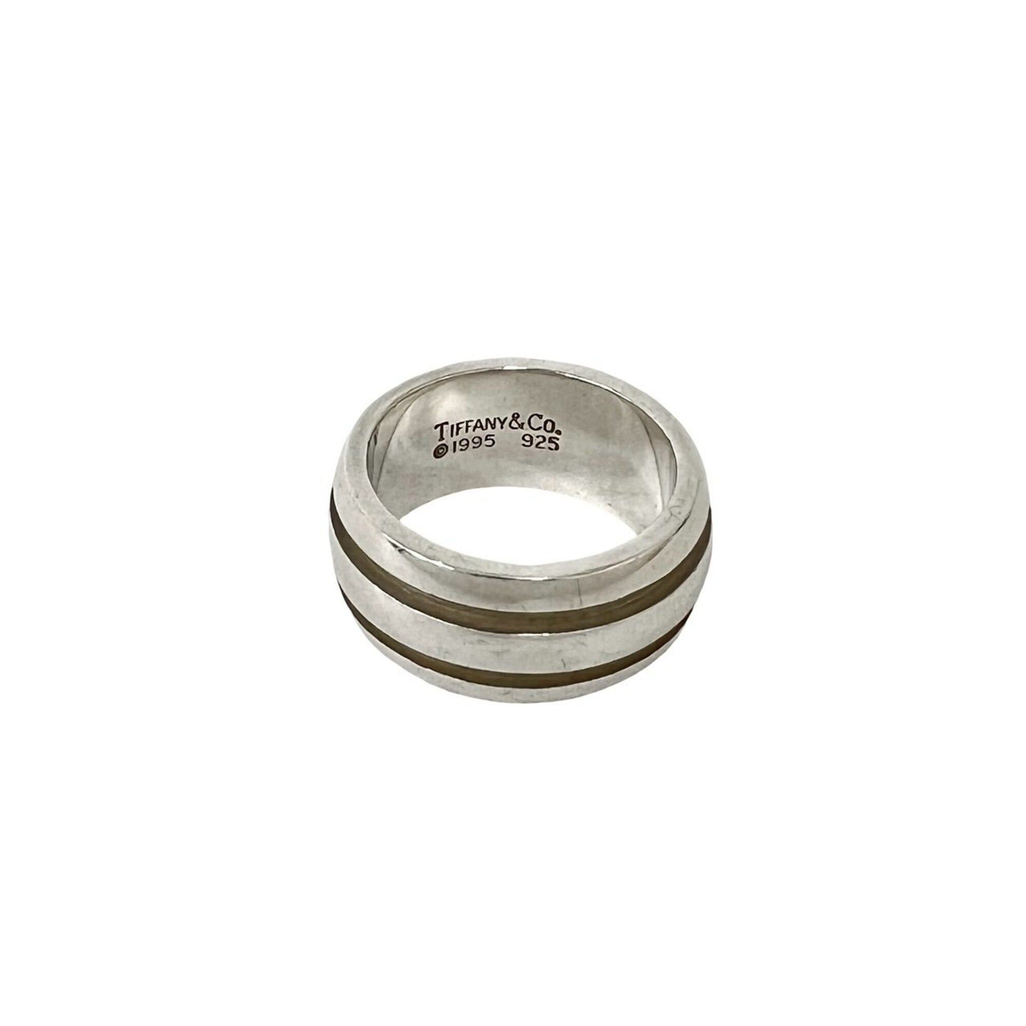 Tiffany & Co. TIFFANY&Co. Tiffany Grooved Double Line Ring, Sterling Silver 925, Accessory, -0512 Size ONE SIZE - 1 Thumbnail
