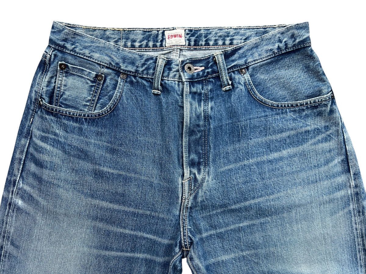 Edwin Vintage Edwin 505SR Selvedge Distressed Denim Jeans 32x34 Size US 32 / EU 48 - 7 Thumbnail