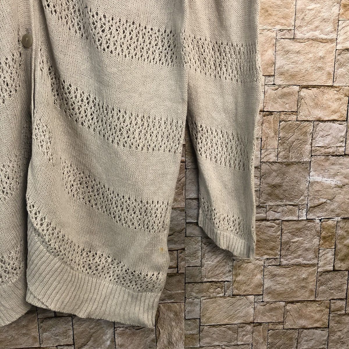 Homespun Knitwear × Japanese Brand Japanese Brand Cream Cardigan Knitwear #A947 Size L / US 10 / IT 46 - 8 Thumbnail