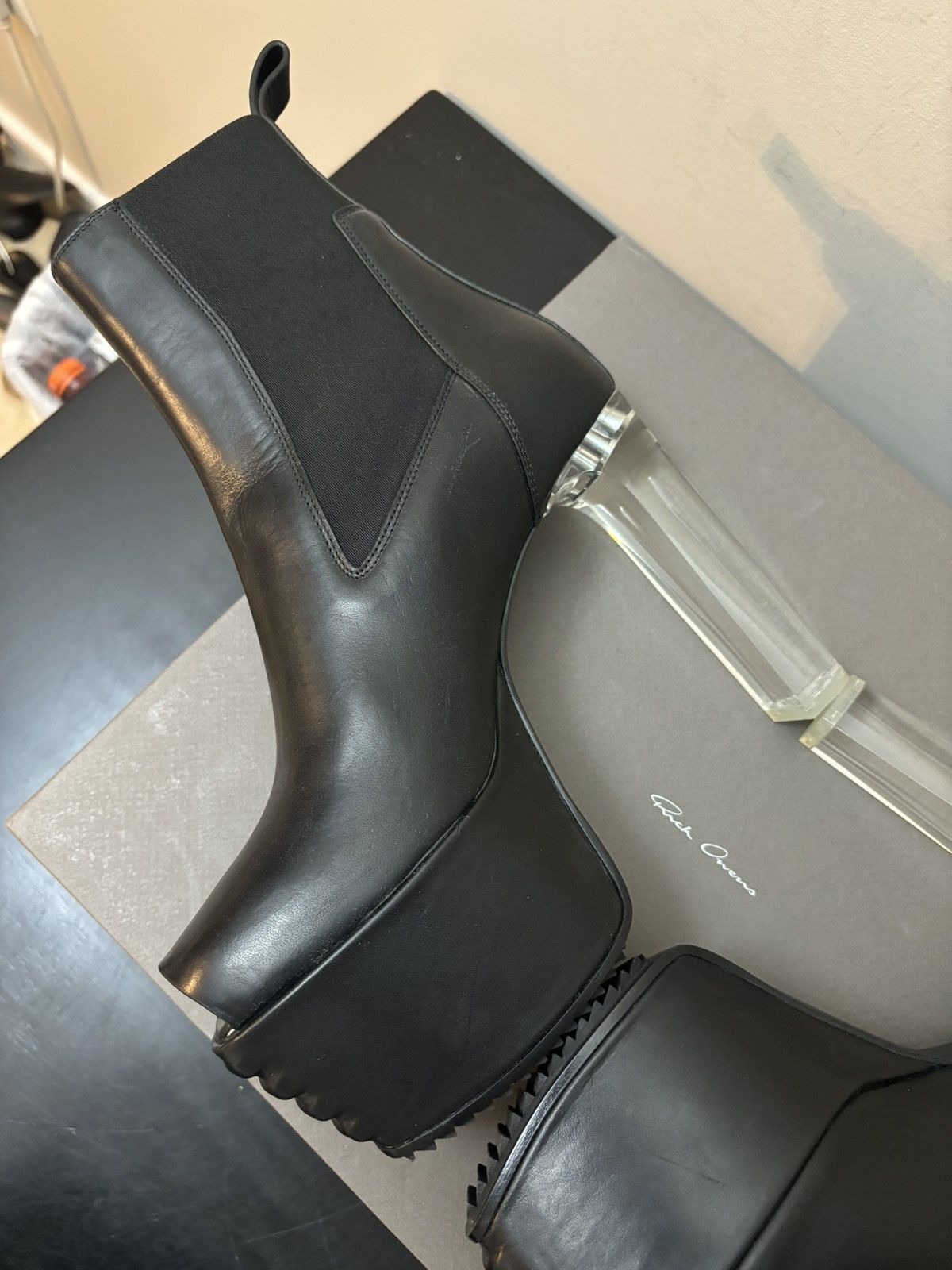 Rick Owens Rick Owens Open Toe Minimal Grill Kiss Boots Black Size US 6 / EU 39 - 3 Thumbnail