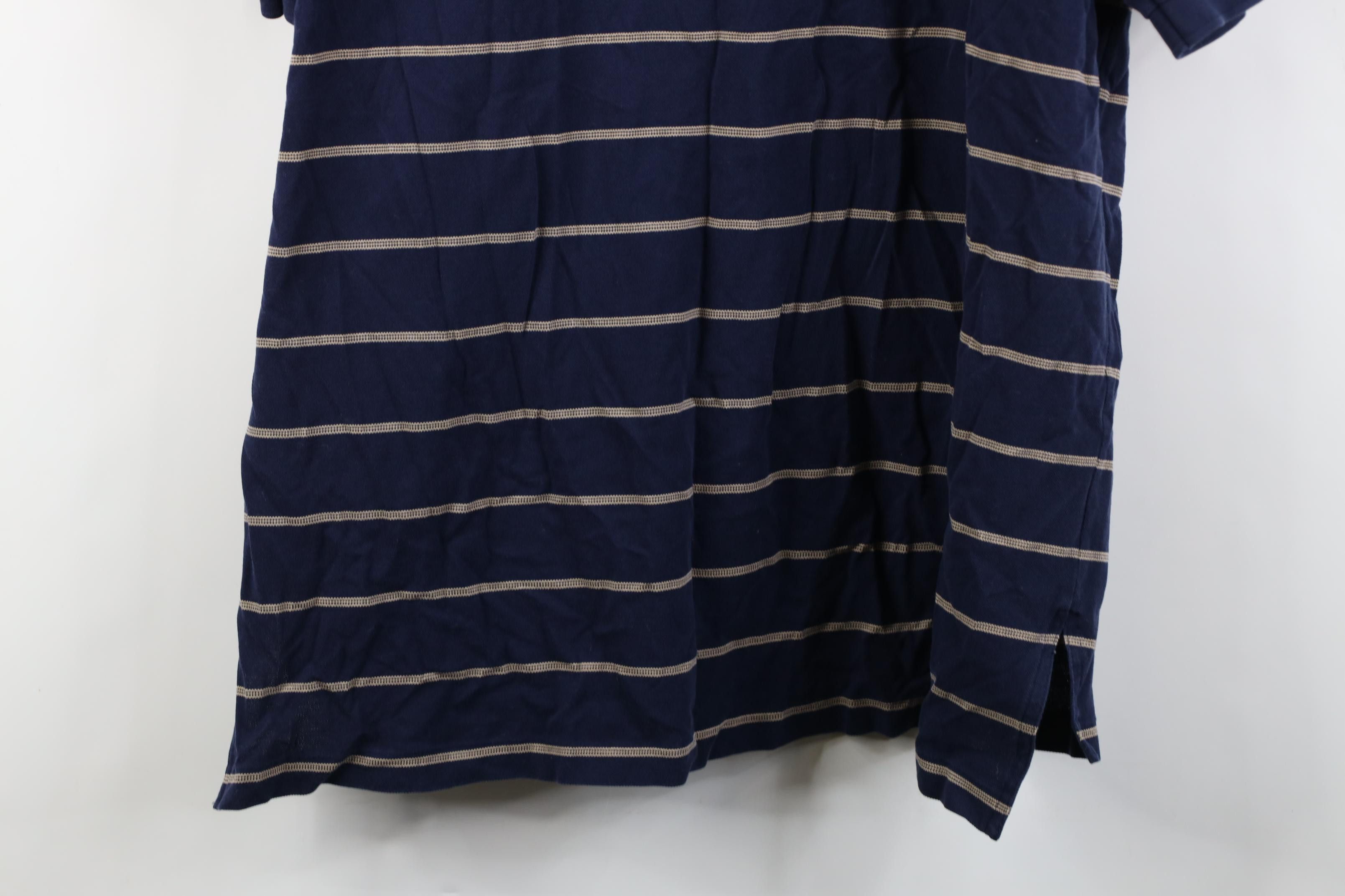 Polo Ralph Lauren Vintage Polo Golf Ralph Lauren Striped Knit Polo Shirt Blue Size US XL / EU 56 / 4 - 14 Thumbnail