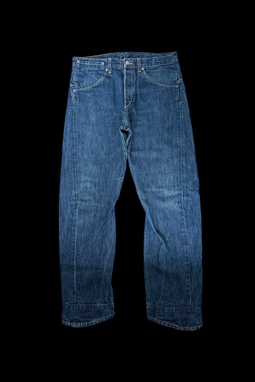 Levi's Levi’s Engineered Navy Baggy Flared Twisted Denim Jeans Y2K Size US 34 / EU 50 - 5 Thumbnail