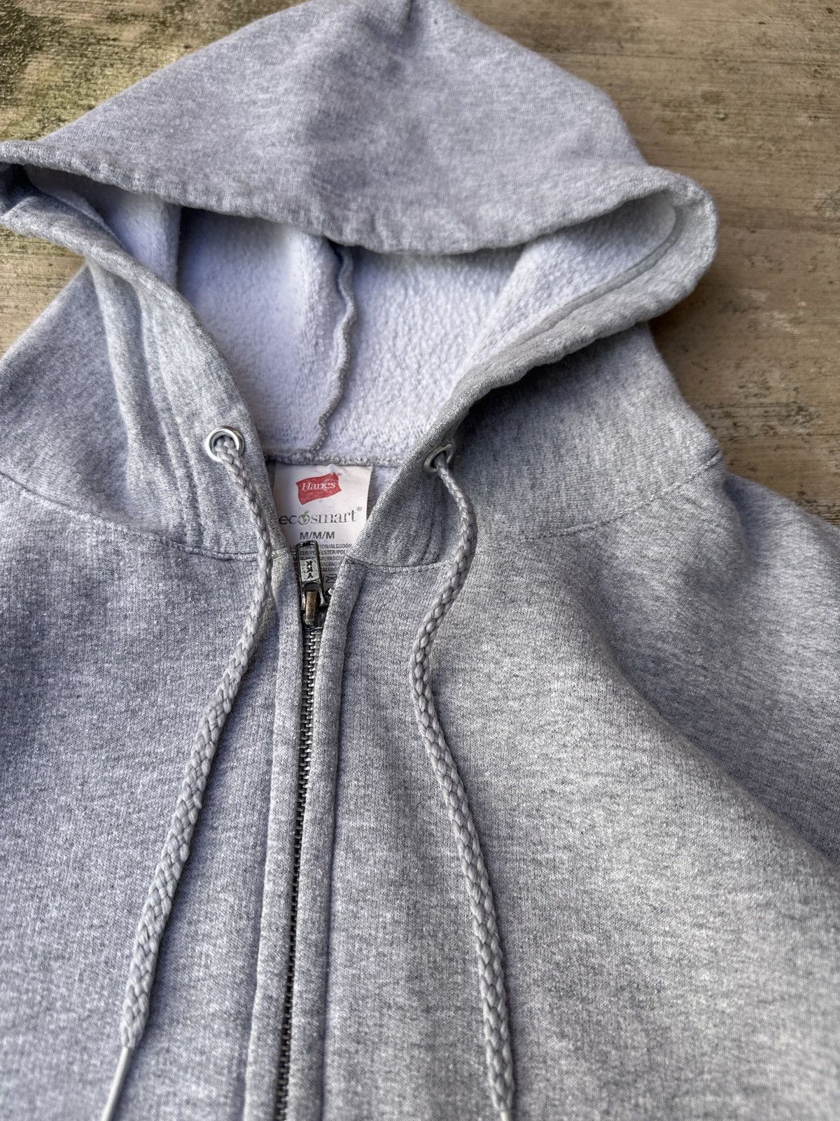 Vintage Vintage 90s Gray Black Boxy Zipup Hoodie Medium Size US M / EU 48-50 / 2 - 2 Thumbnail