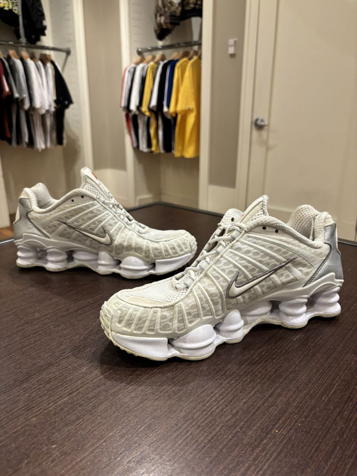 Nike Nike Shox TL ‘White Metallic Silver’ Size US 8.5 / EU 41-42 - 2 Thumbnail