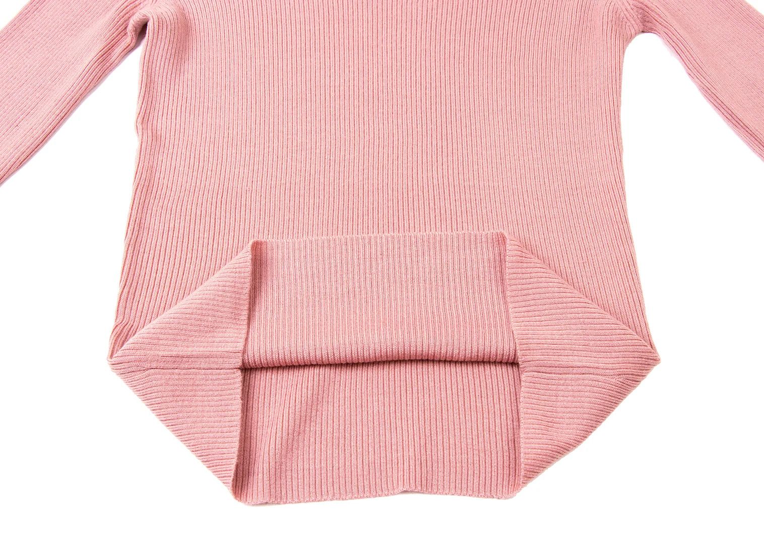 Jean Paul Gaultier Wool Ribbed Turtle Neck Knit Sweater in Pink, Size 48 Size US M / EU 48-50 / 2 - 10 Thumbnail