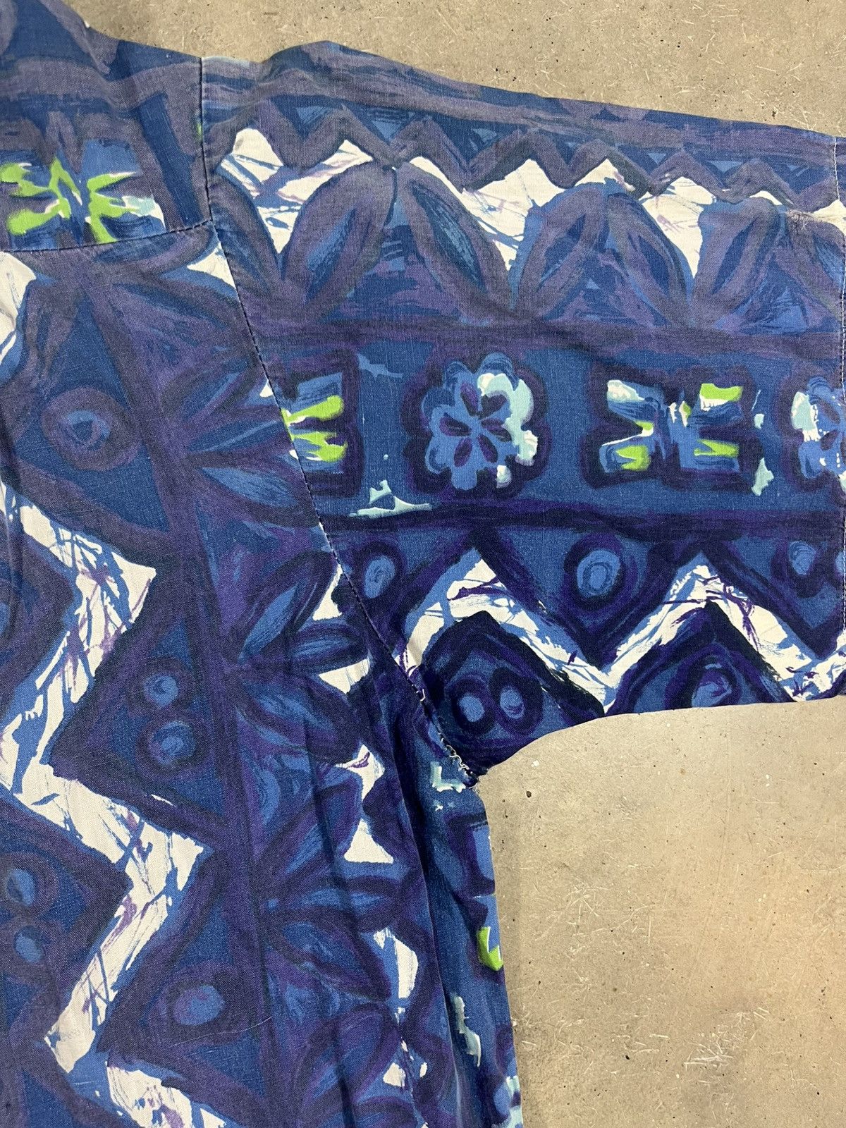 Vintage Vintage 50s Blue Cotton Hawaiian Shirt Size US XL / EU 56 / 4 - 6 Thumbnail