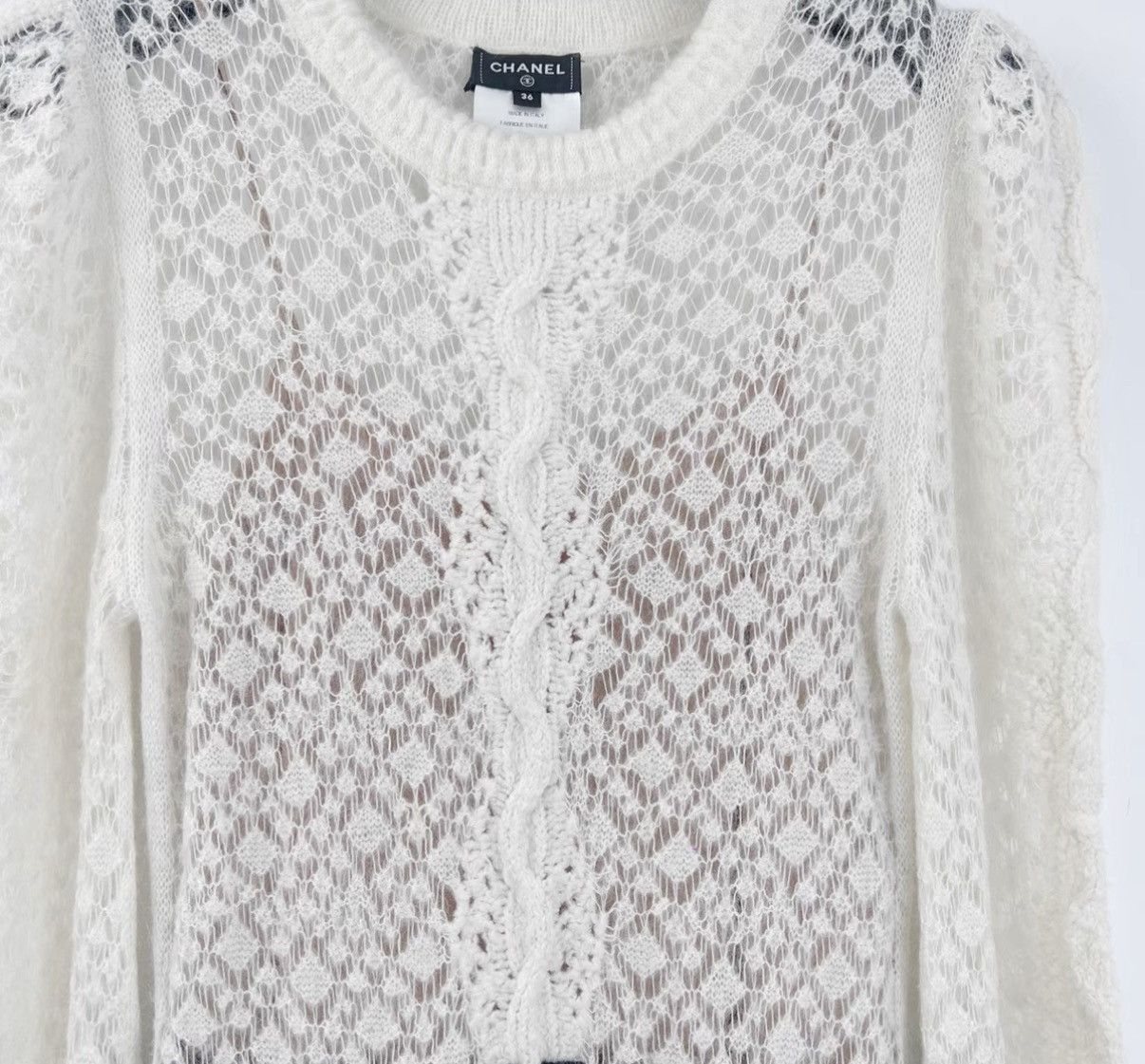 Chanel Chanel Black & White Color Block Hollow Knit Dress K12 Size XS / US 0-2 / IT 36-38 - 5 Thumbnail