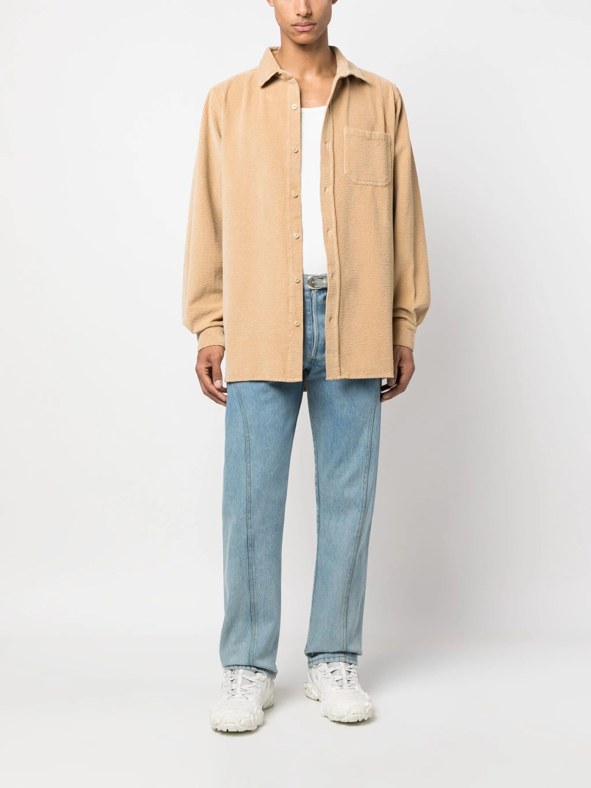 ERL o1y0125 Solid Color Shirt in Beige Size US S / EU 44-46 / 1 - 5 Thumbnail
