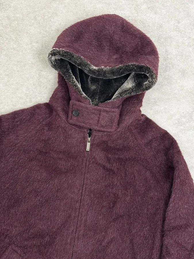 Emporio Armani AW2014 Emporio Armani Burgundy Eco Fur Hooded Jacket Size US M / EU 48-50 / 2 - 5 Thumbnail