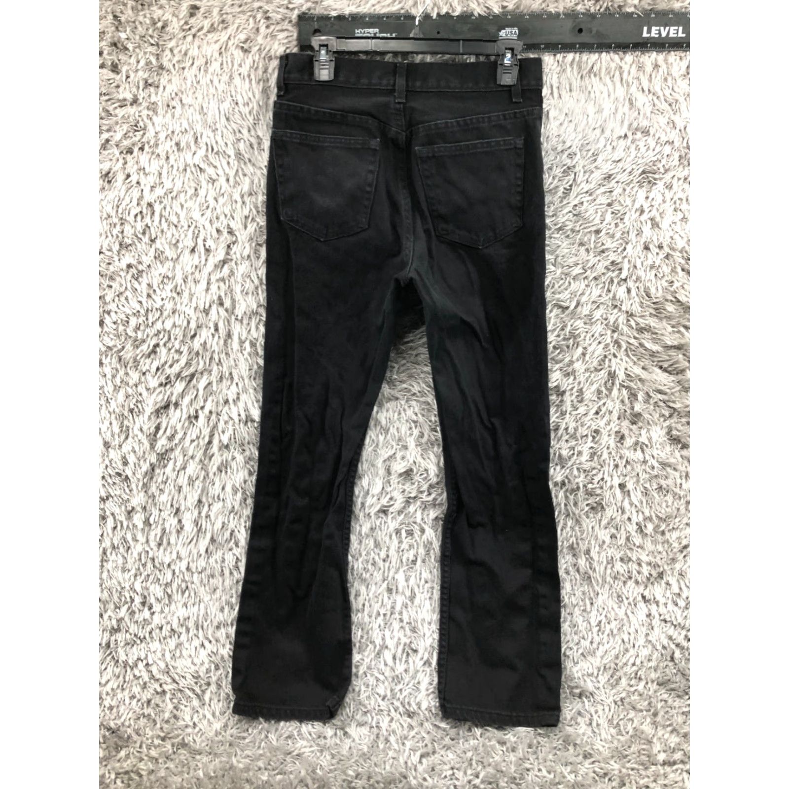 George George Jeans Size 29x30 Mens Mid Rise Dark Wash Black - 5-Pocket Denim Straight Regular Waist Size US 29 - 5 Thumbnail