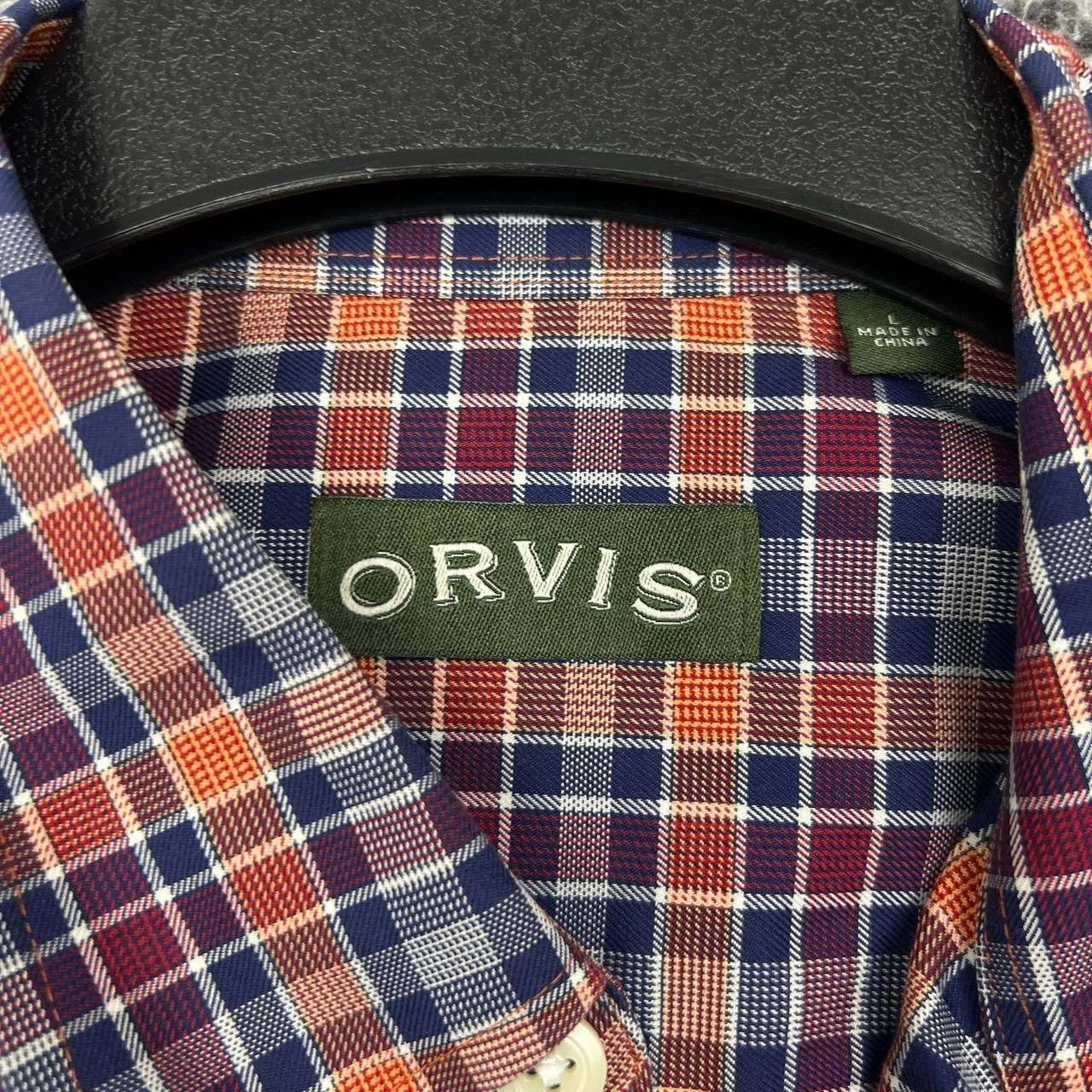 Orvis Orvis Button Down Shirt Men Orange Plaid Collared Cotton L Size US L / EU 52-54 / 3 - 4 Thumbnail