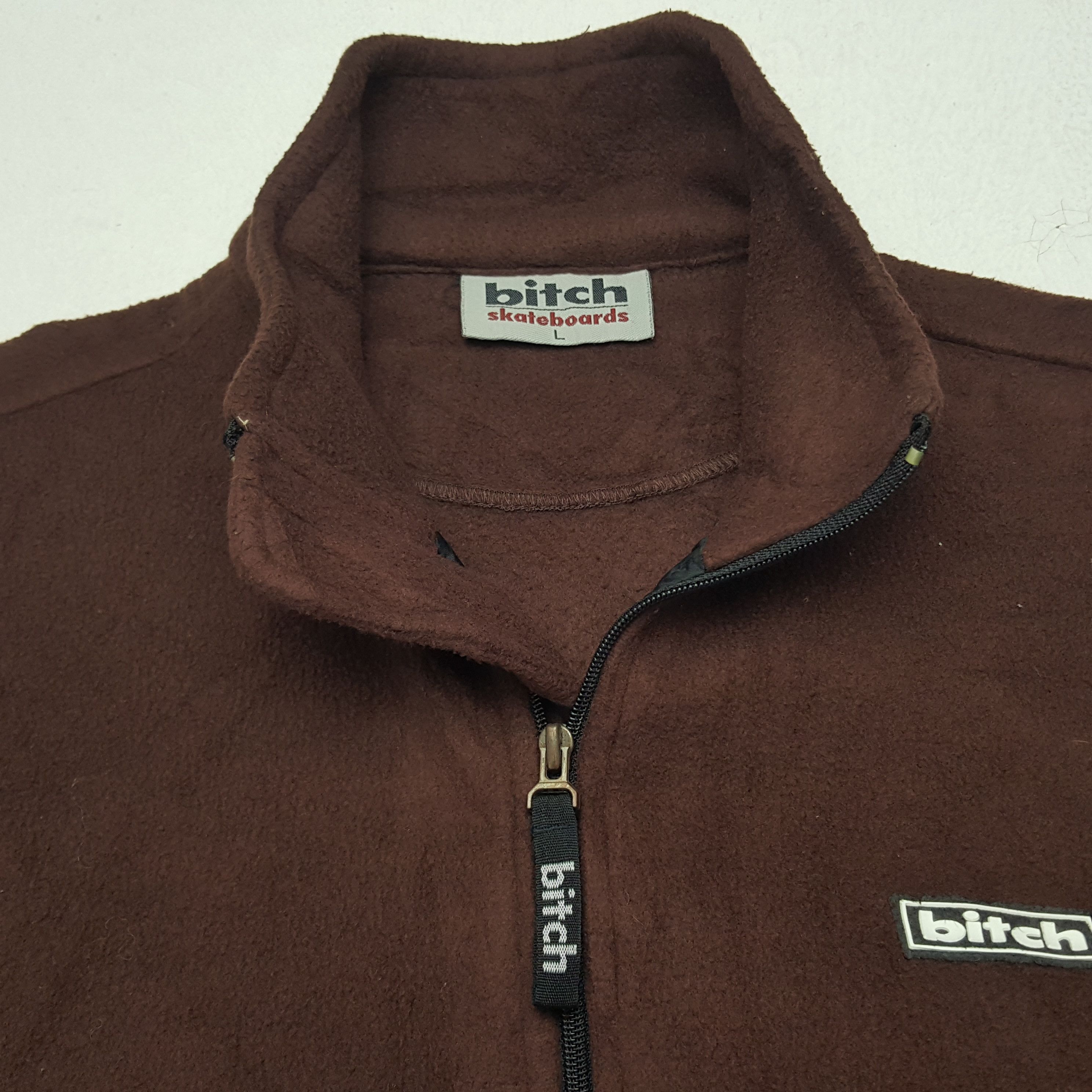 Vintage Vintage Bitch Skateboard Fleece Zipper Jacket Size US L / EU 52-54 / 3 - 4 Thumbnail
