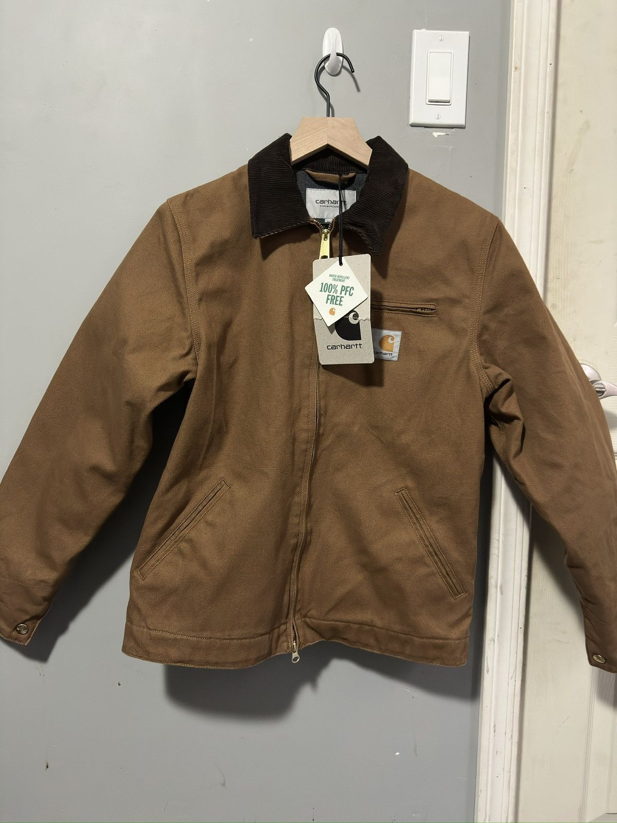 image of Carhartt Wip Detroit Jacket in Beige, Men's (Size XS)