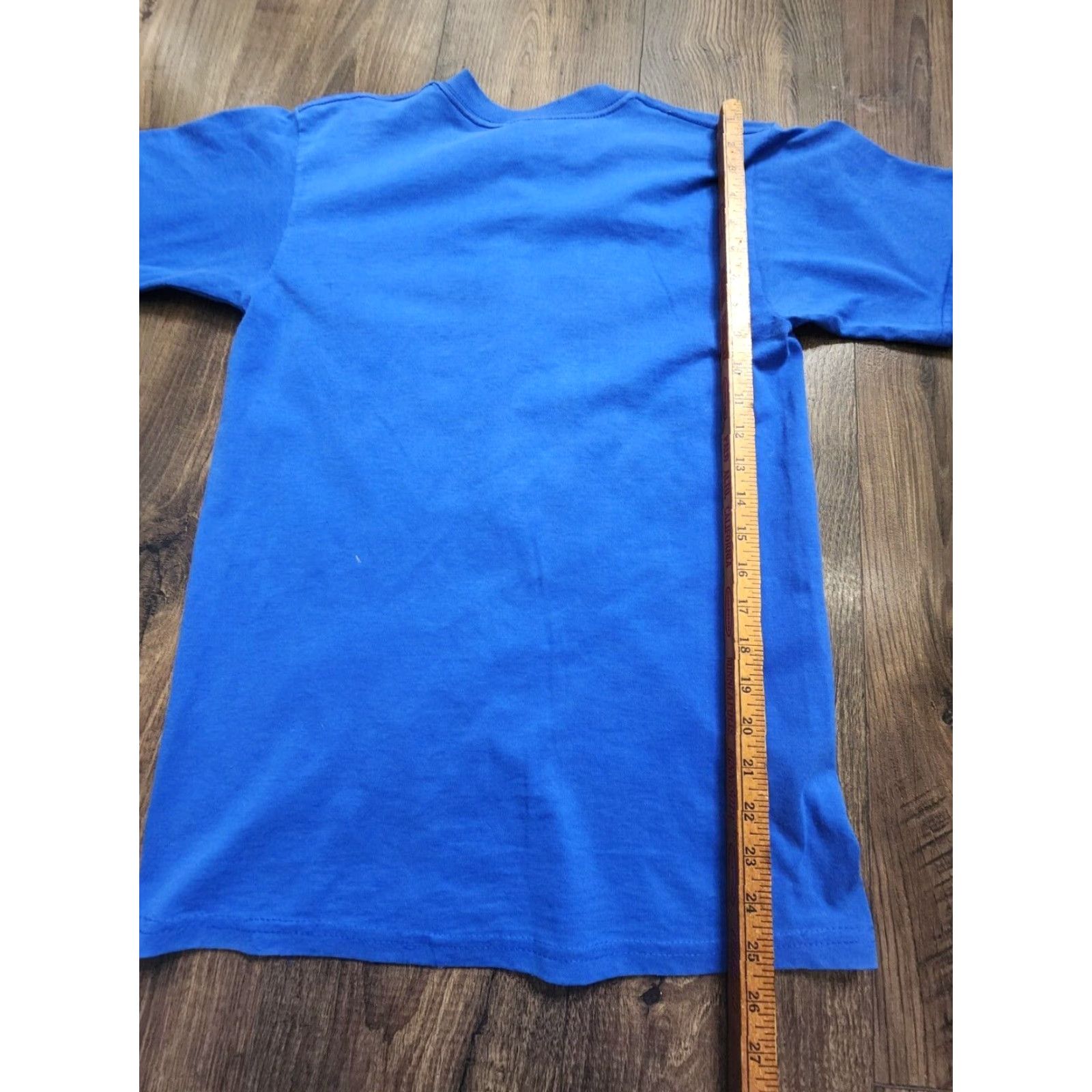 Fruit Of The Loom VINTAGE Fruit of the Loom T-Shirt Mens M Crew Neck Short Sleeve Blue 80s 90s Retro Fashion Victim Band Concert Skulls Skeletons Graphic Print Size US M / EU 48-50 / 2 - 2 Thumbnail