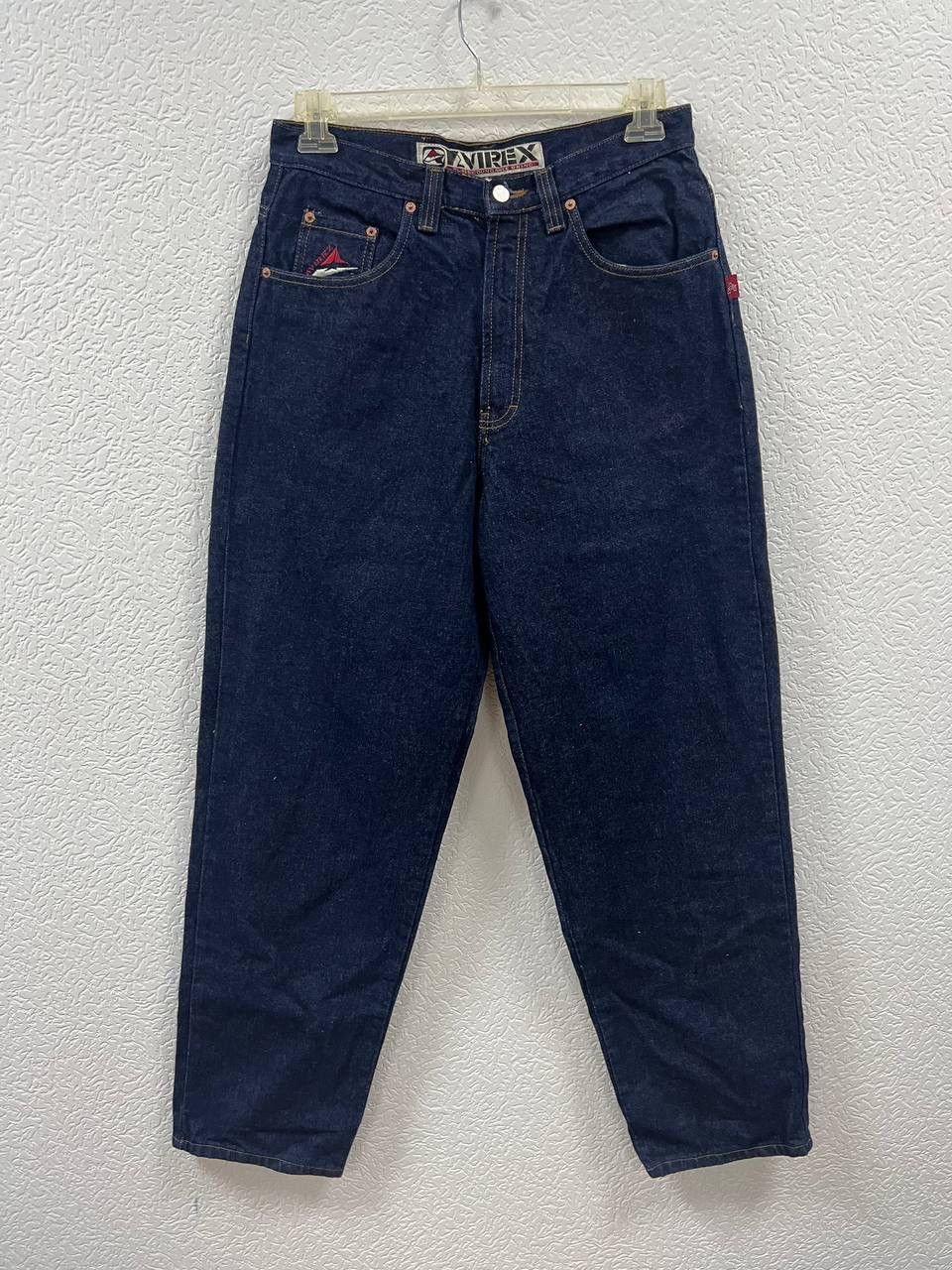 Avirex × Jean × Vintage Vintage 90s Avirex USA Baggy Big Boy Dark Blue Denim Jeans Size US 32 / EU 48 - 1 Thumbnail