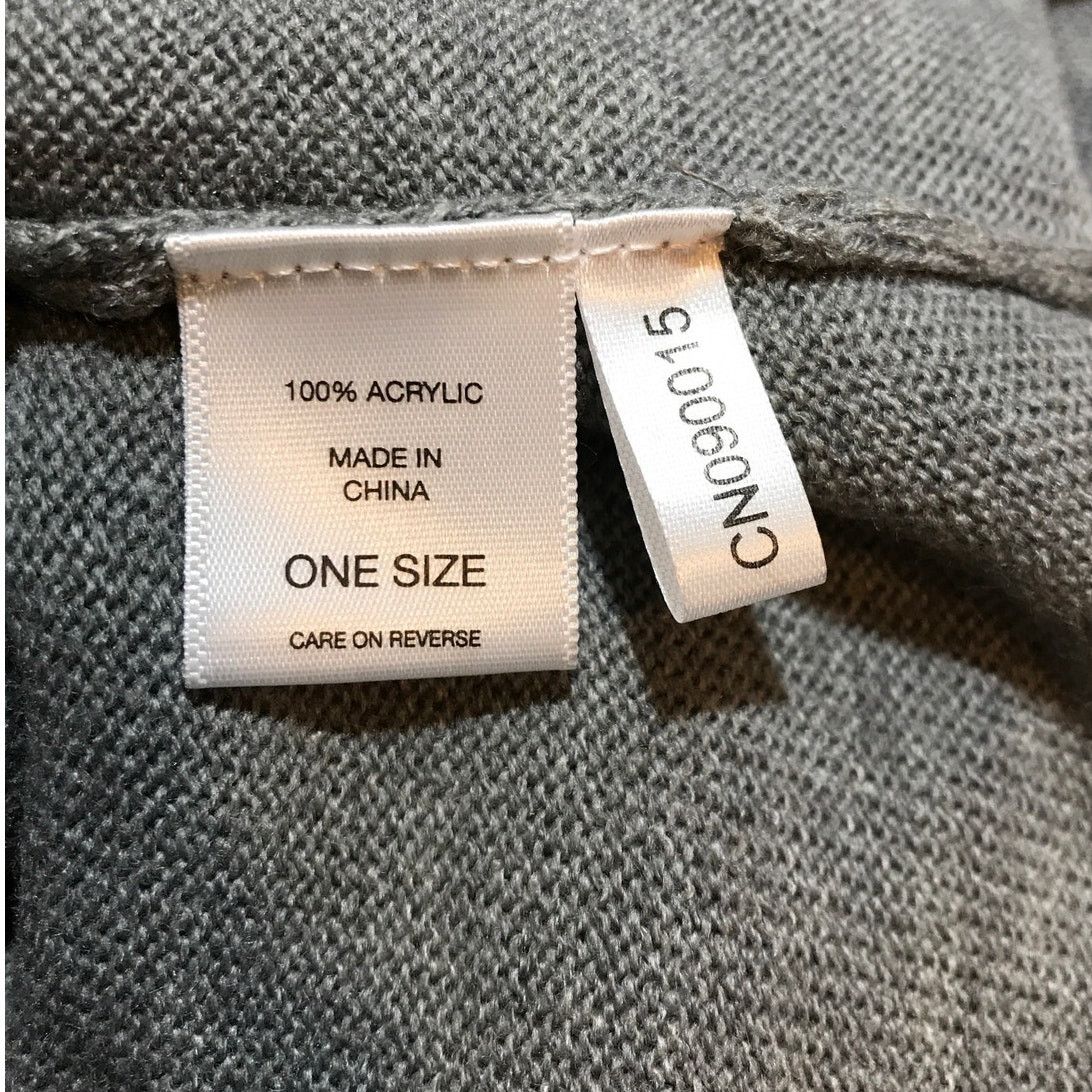 Other NWT NY&C Gray Black Striped Scoop Neck Poncho One Size Size ONE SIZE - 4 Thumbnail