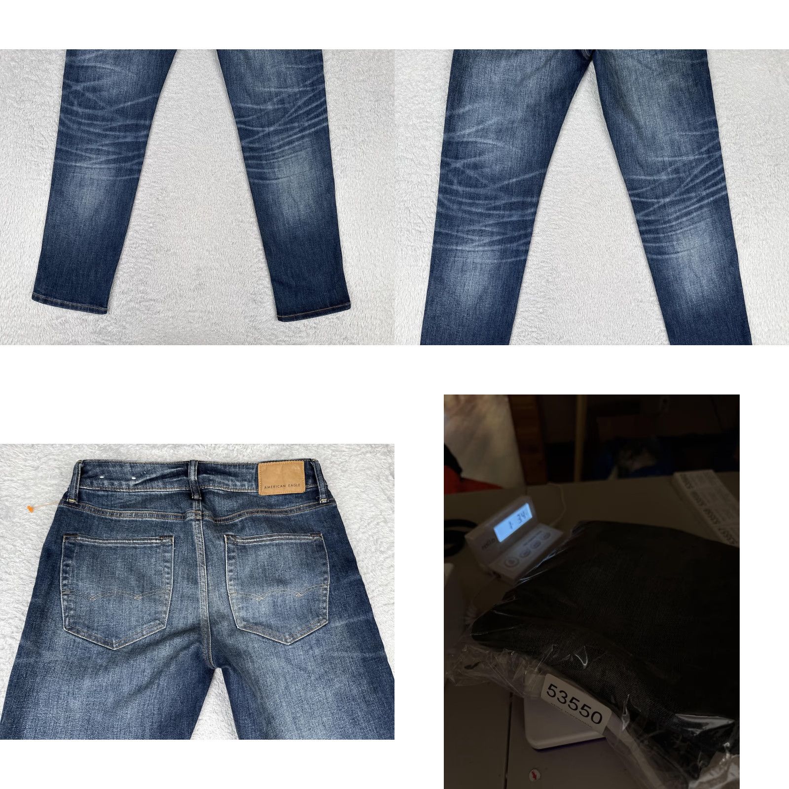 American Eagle Outfitters American Eagle Jeans Mens 29x30 Blue Jegging Skinny Straight Leg AirFlex Size US 29 - 10 Thumbnail