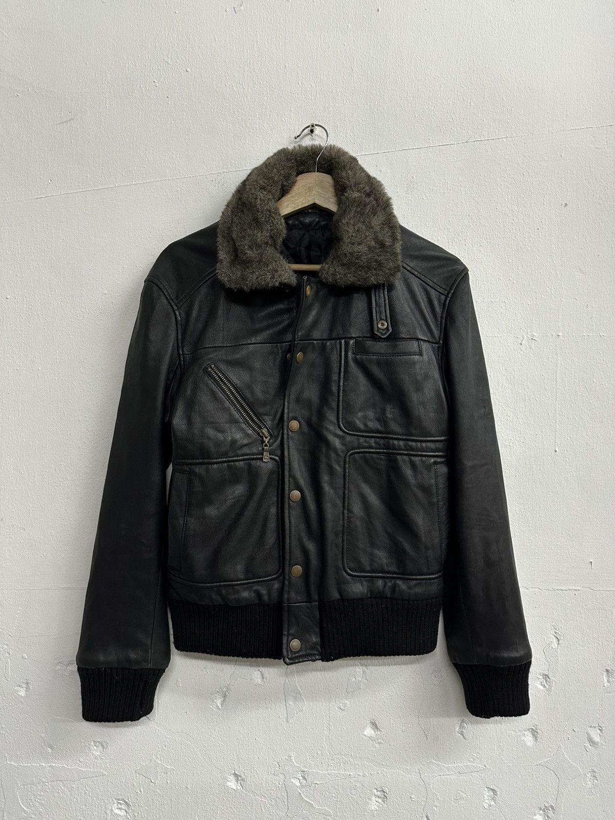 Silas RARE 🇯🇵SILAS Aviator Sheep Skin Leather Jacket Size US S / EU 44-46 / 1 - 2 Thumbnail