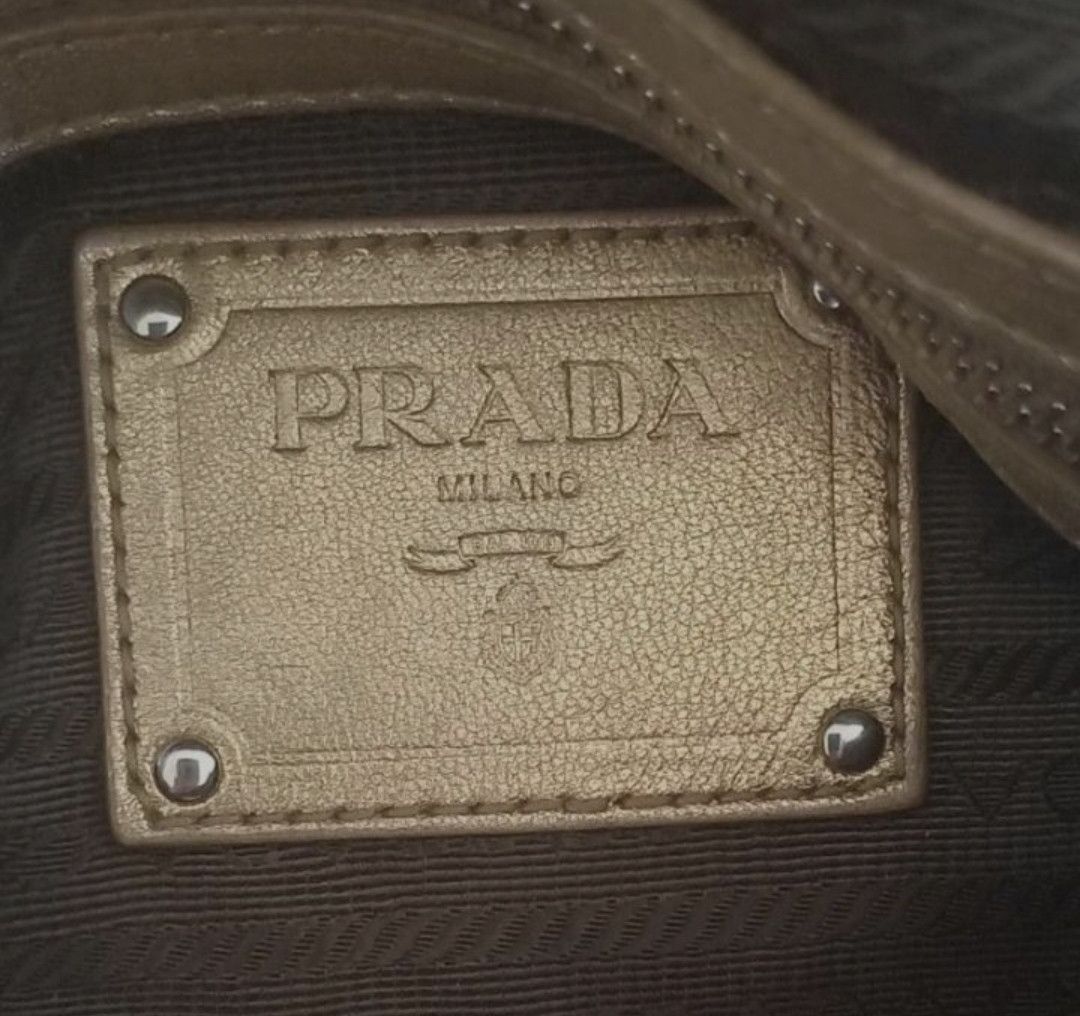 Prada Prada Lace Pizzo S Gold Leather Bag Size ONE SIZE - 5 Thumbnail
