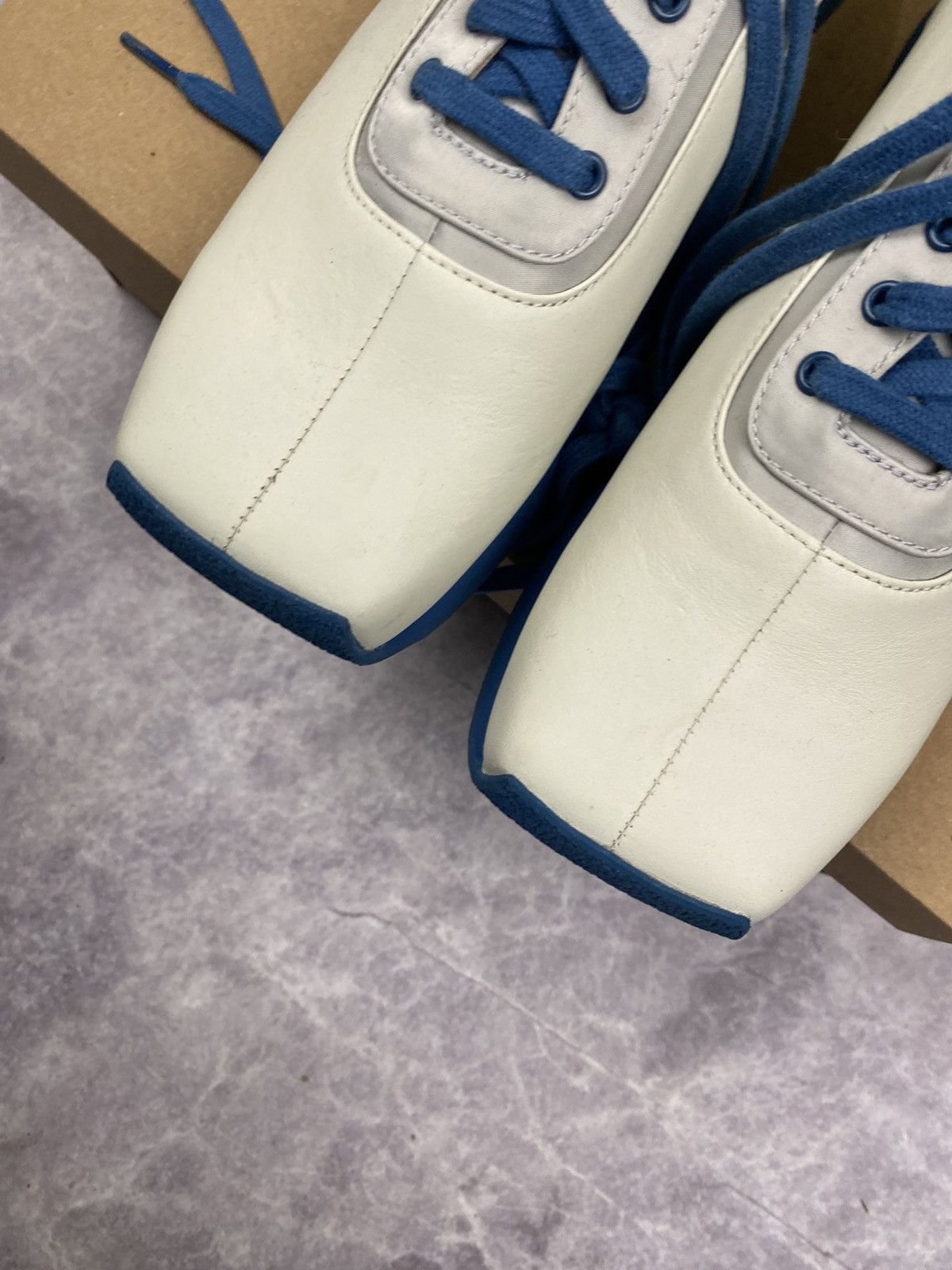 Eckhaus Latta Ugg X Eghaus Latta Square Toe Leather Low Top Sneakers 38 Size US 8 / IT 38 - 3 Thumbnail