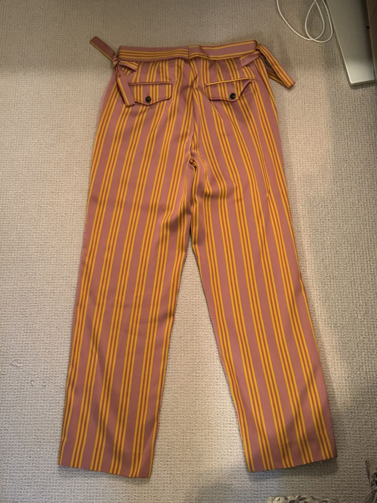 Bode Bode Essex Stripe Pink Silky Trousers Size US 31 - 5 Thumbnail