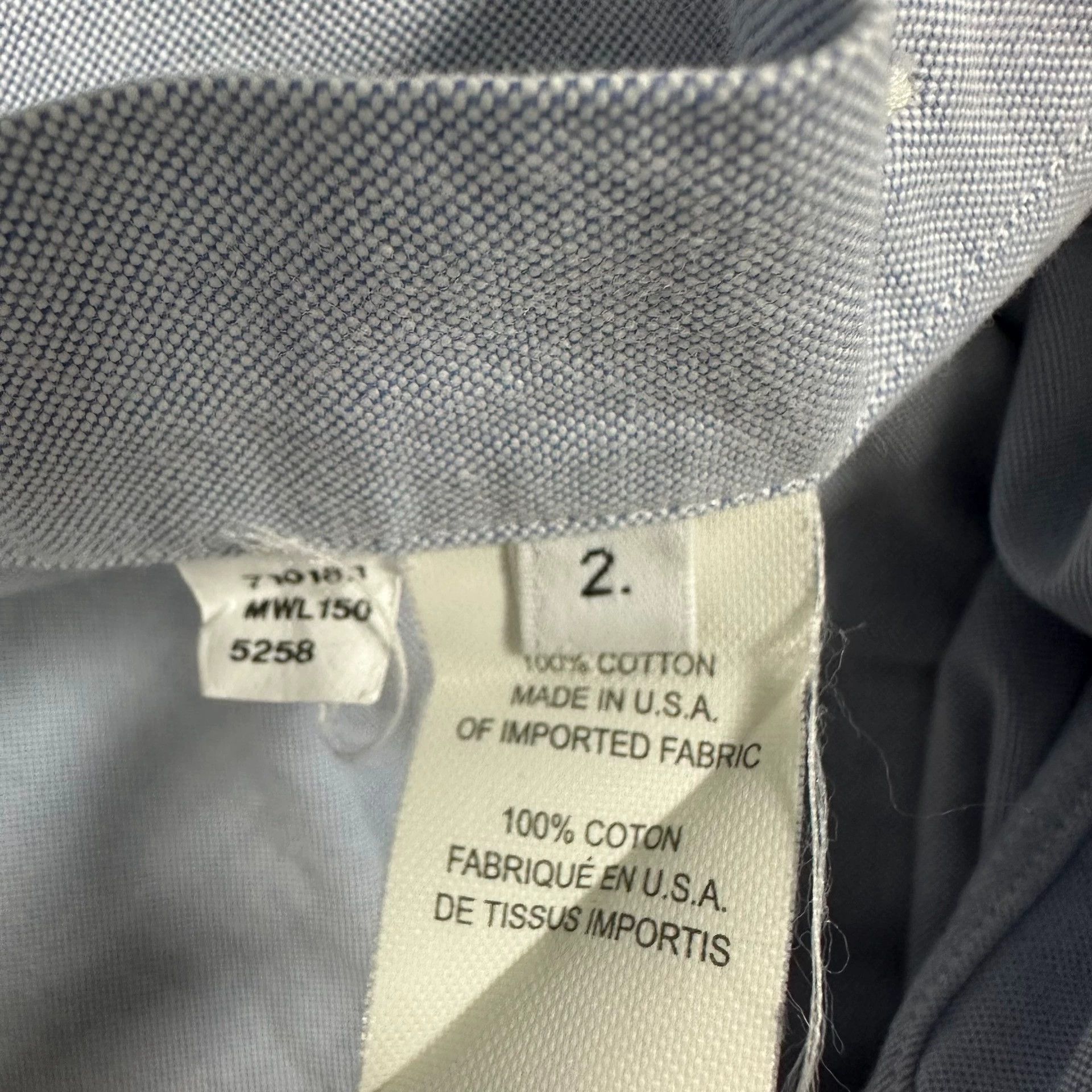 Thom Browne TB Double Tab Oxford Shirt Sky Blue Size 2 New Size US M / EU 48-50 / 2 - 5 Thumbnail