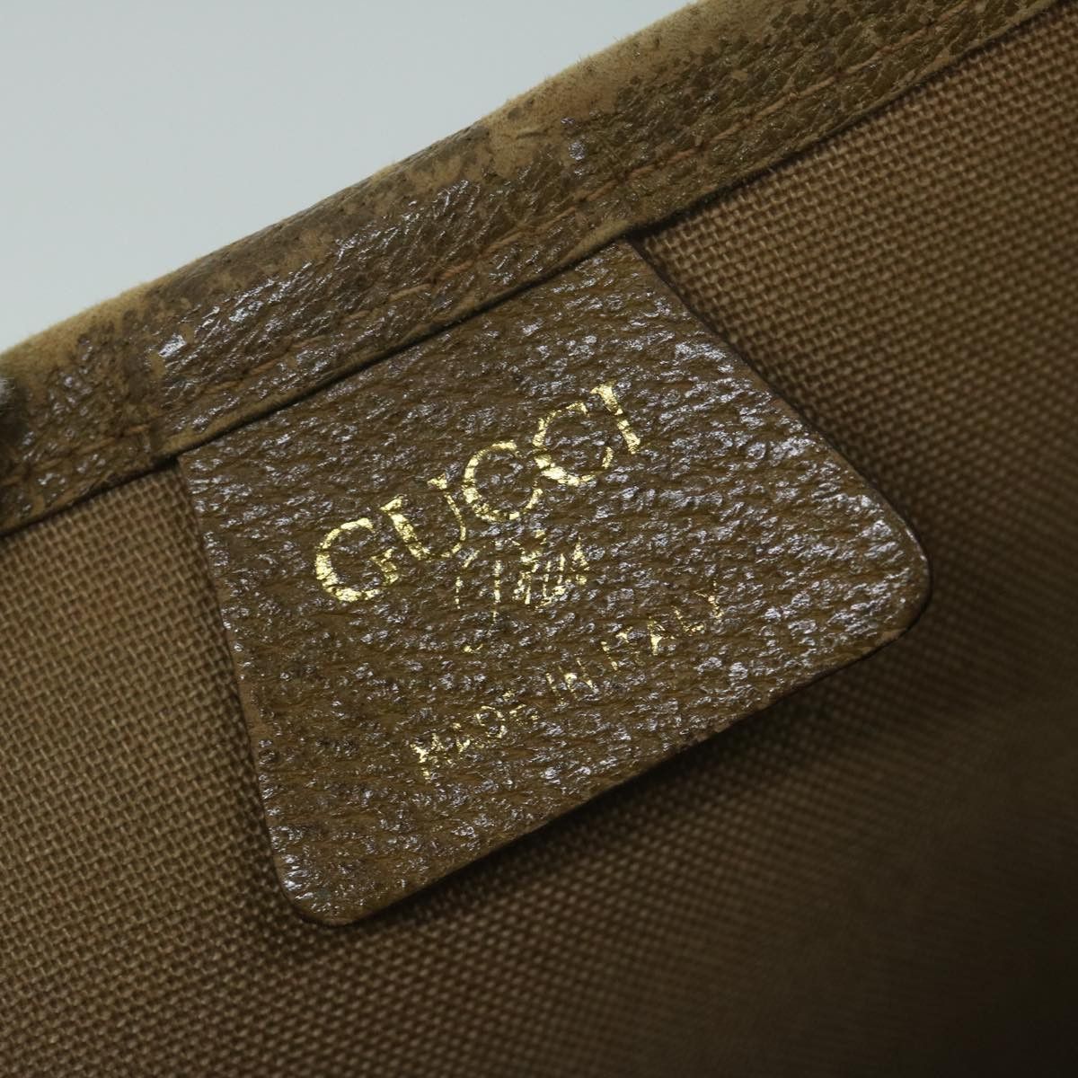 Gucci GUCCI GG Plus Supreme Web Sherry Line Tote Bag Beige Red Size ONE SIZE - 16 Thumbnail