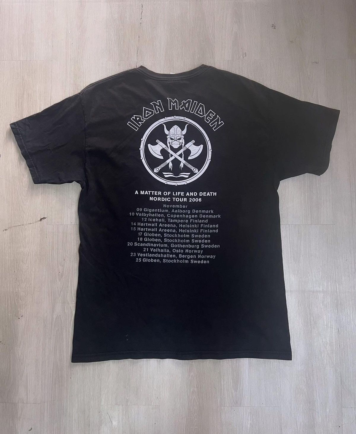 Band Tees Vintage 2006 Iron Maiden A Matter Of Life &Death Nordic Tour Size US L / EU 52-54 / 3 - 5 Thumbnail