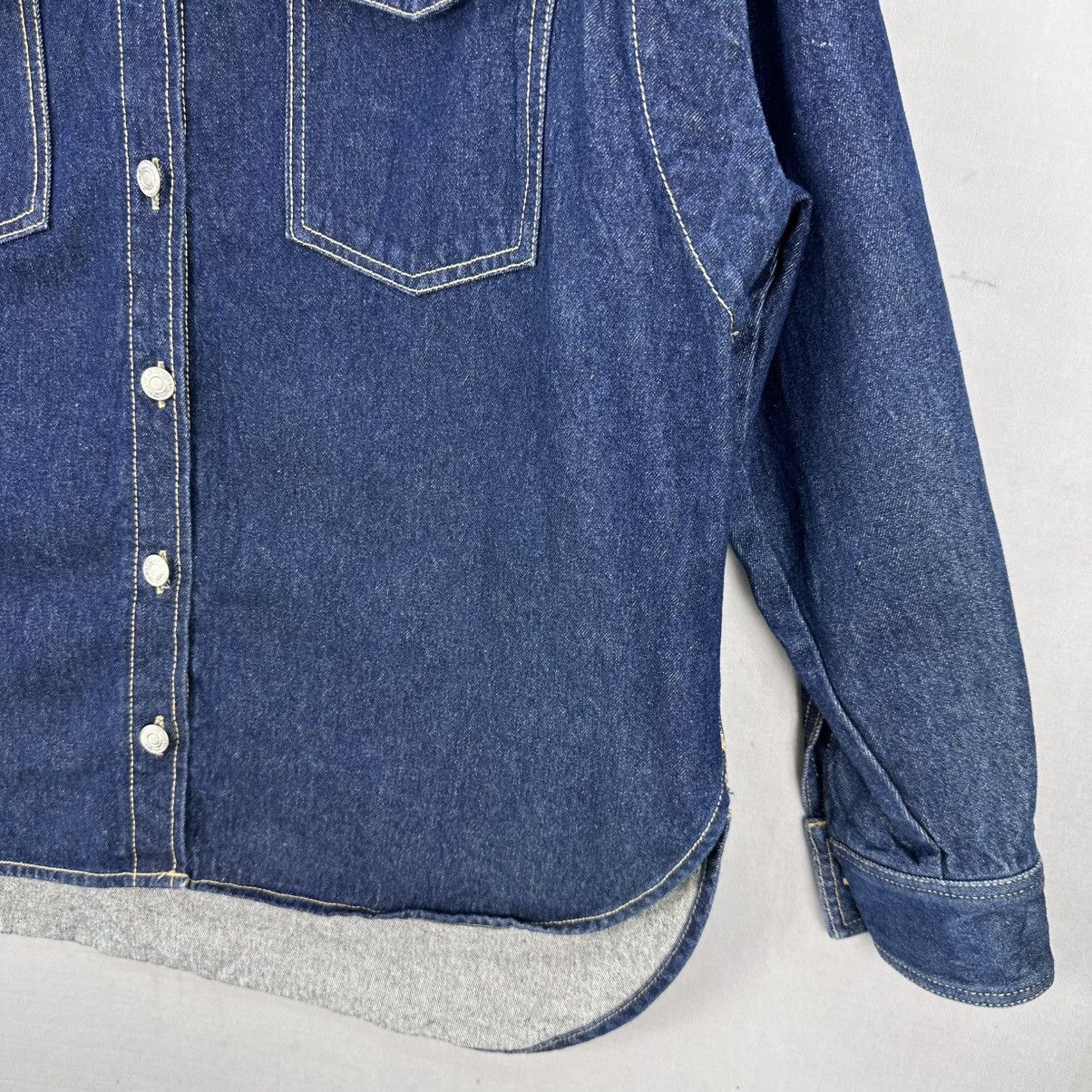 Vintage Vintage Flannel 15oz Denim Jacket can be a Vest Size US L / EU 52-54 / 3 - 3 Thumbnail