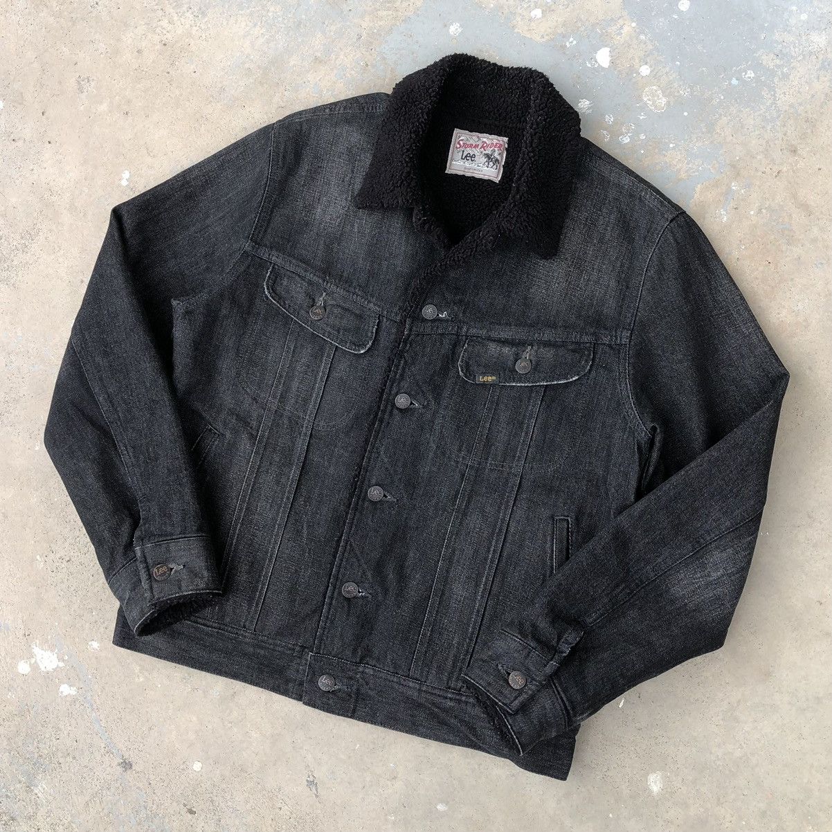 Lee Lee Storm Rider Lined Sherpa Denim Jacket Size US L / EU 52-54 / 3 - 2 Thumbnail