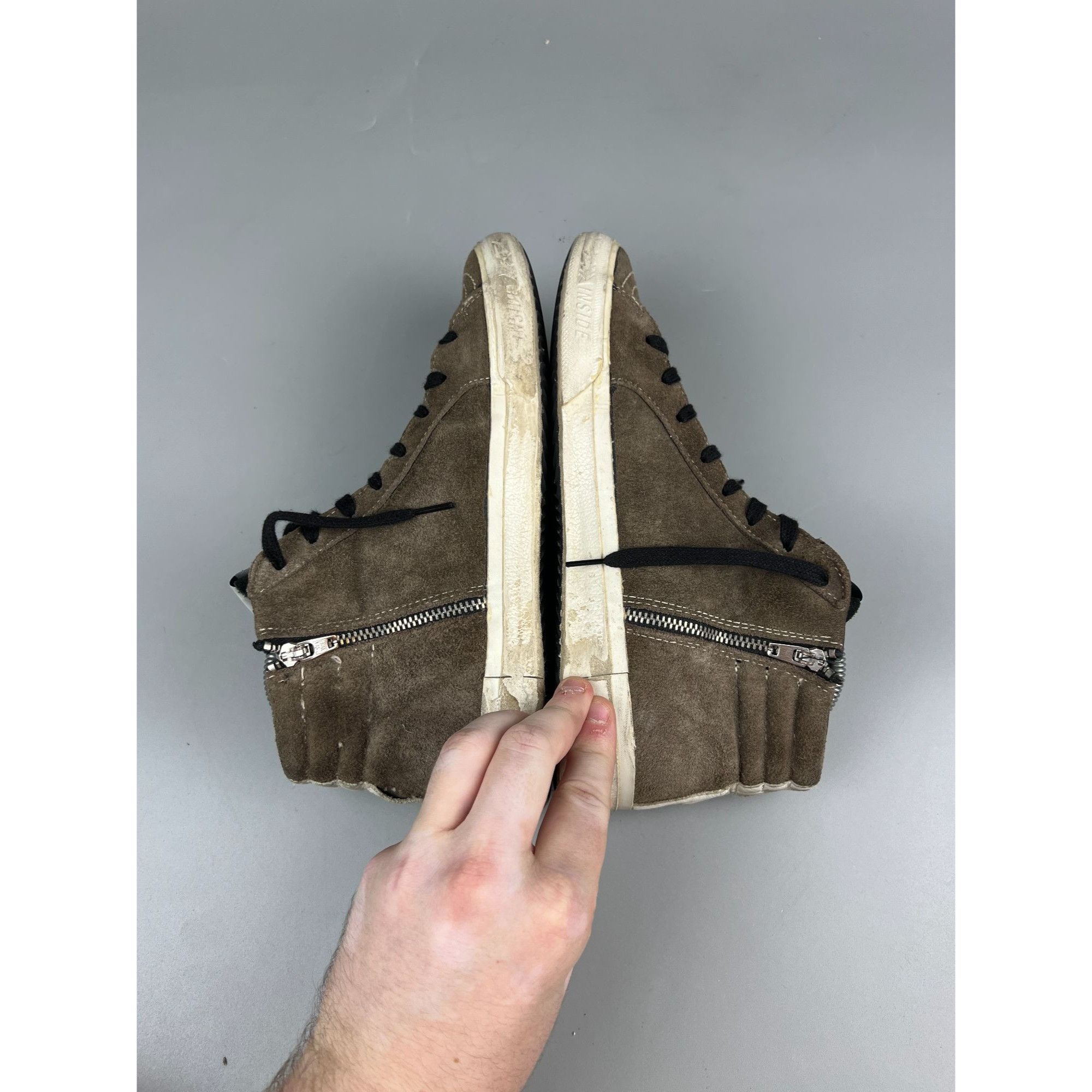Golden Goose Vintage Golden Goose Hi Top Suede Sneakers (Y0866) Size US 7 / IT 37 - 9 Thumbnail