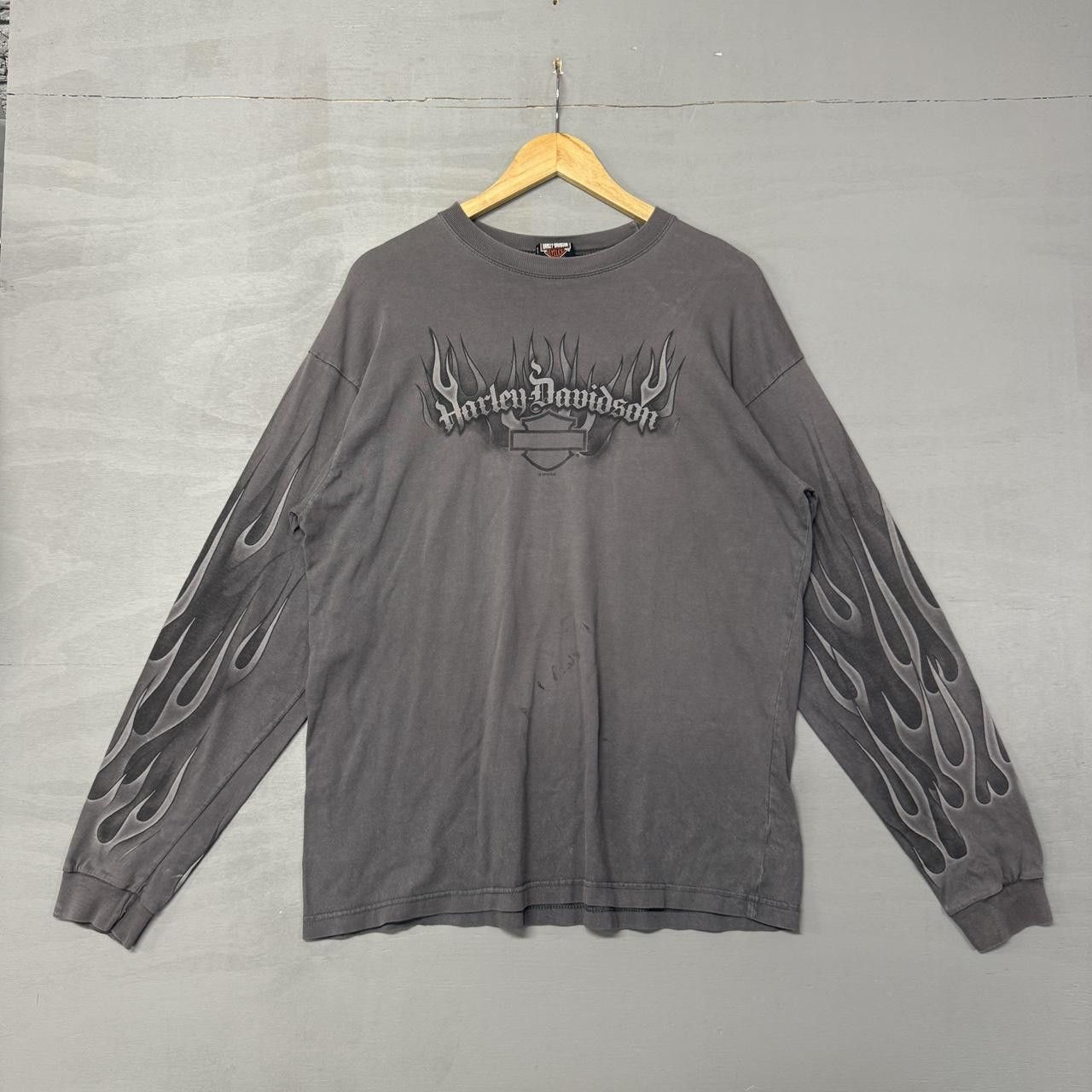 Harley Davidson Harley Davidson Long Sleeve Flame Y2K Crazy Shirt Large Size US L / EU 52-54 / 3 - 2 Thumbnail