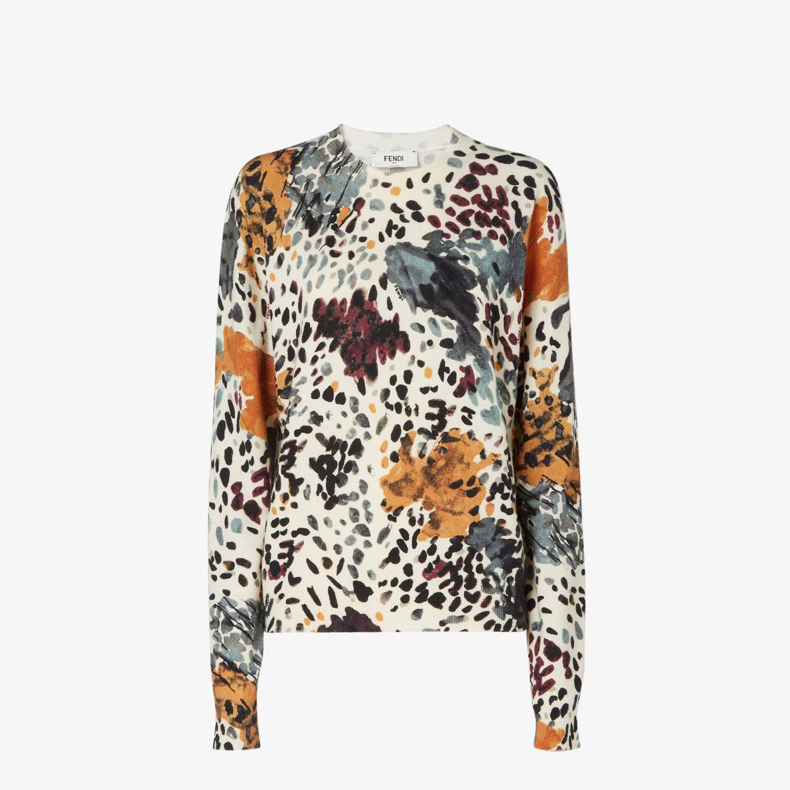 Fendi os11x0526 Wool Sweater in Multicolor Size L / US 10 / IT 46 - 1 Thumbnail