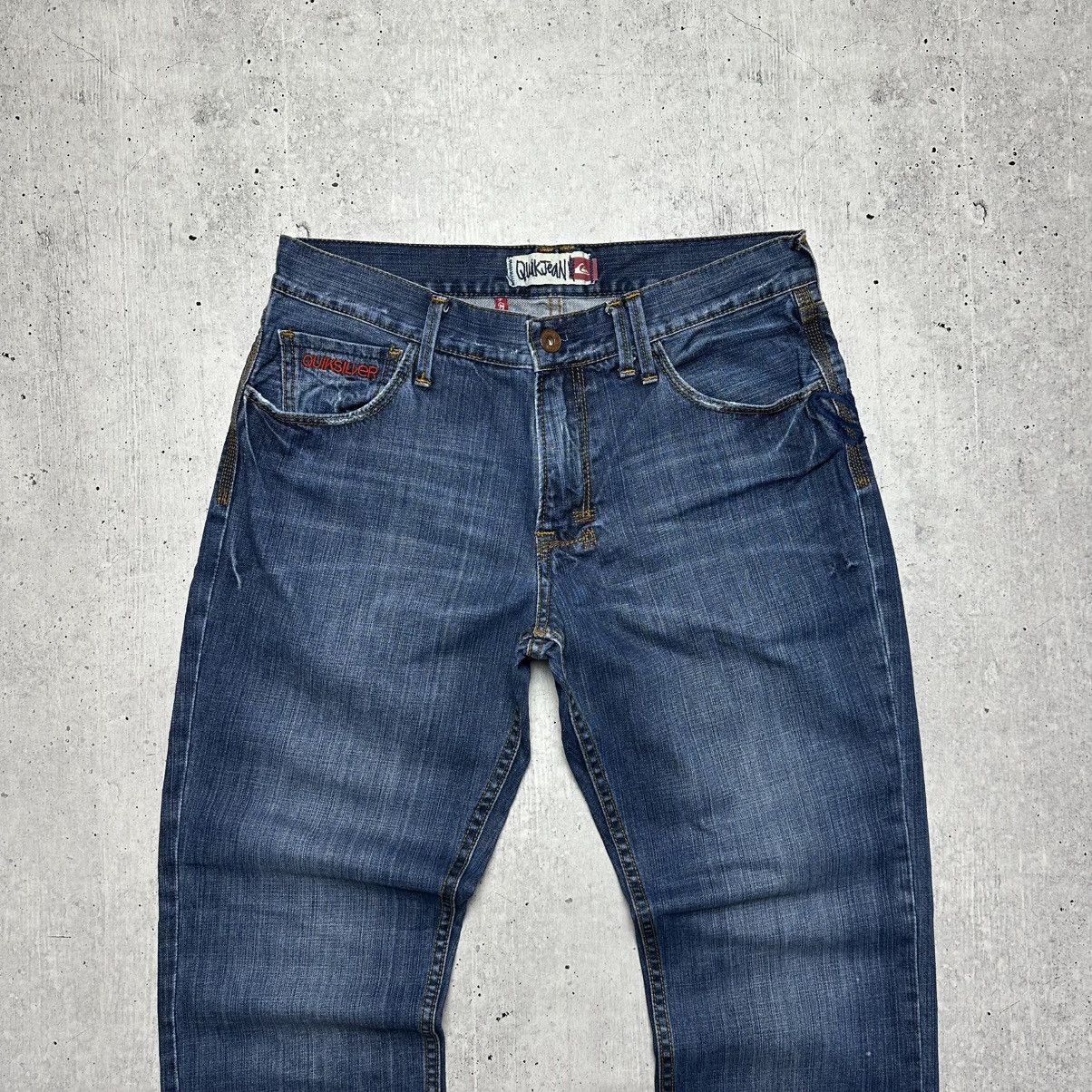 Denime × Quiksilver × Vintage Quiksilver vintage jeans big logo blue denim Size US 32 / EU 48 - 7 Thumbnail