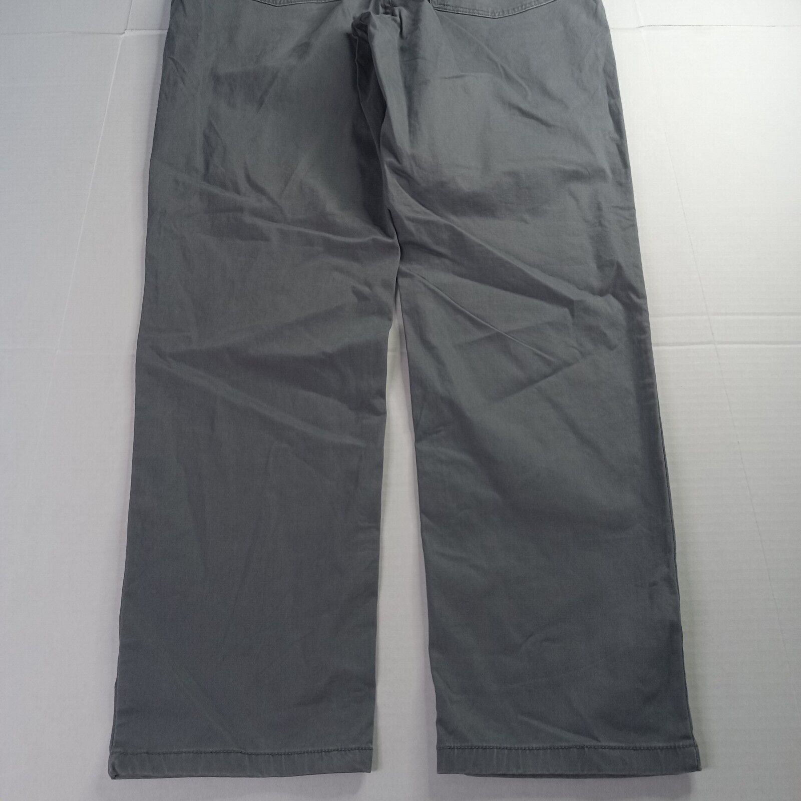 George George Chino Pants Mens Size 36x32 Gray Straight Leg Stretch Size US 36 / EU 52 - 6 Thumbnail