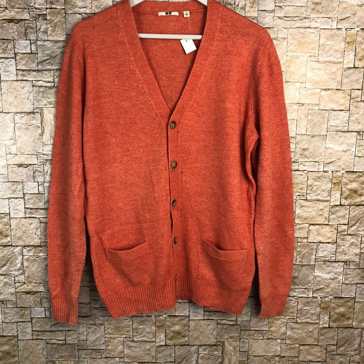 Japanese Brand Uniqlo japan Orange plain Cardigan Knitwear #A923 Size US M / EU 48-50 / 2 - 3 Thumbnail