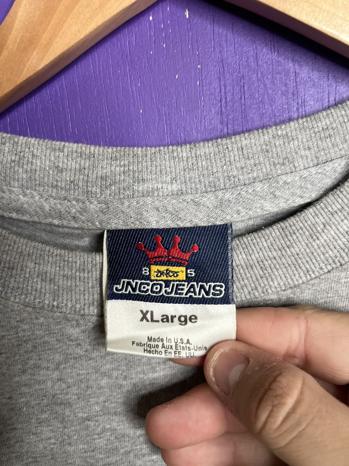 JNCO × Vintage Vintage ‘00s JNCO jeans skeleton/spine logo t-shirt Size US XL / EU 56 / 4 - 4 Thumbnail