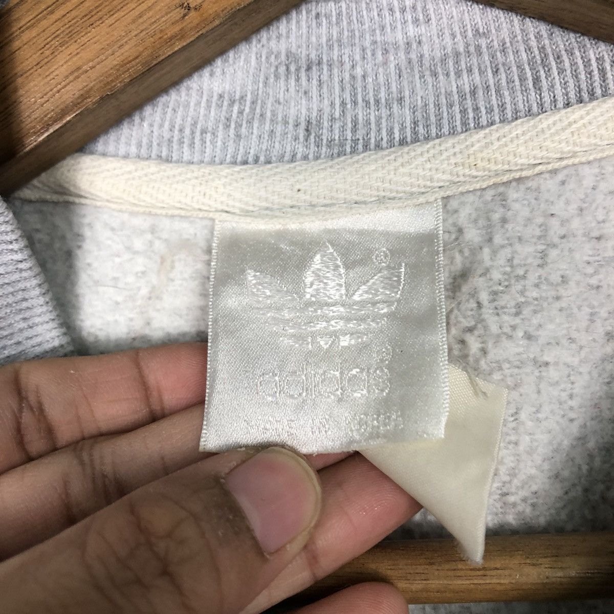 Adidas 📌Vintage Sherpa Sweatshirt Adidas Big Logo Size US M / EU 48-50 / 2 - 14 Thumbnail
