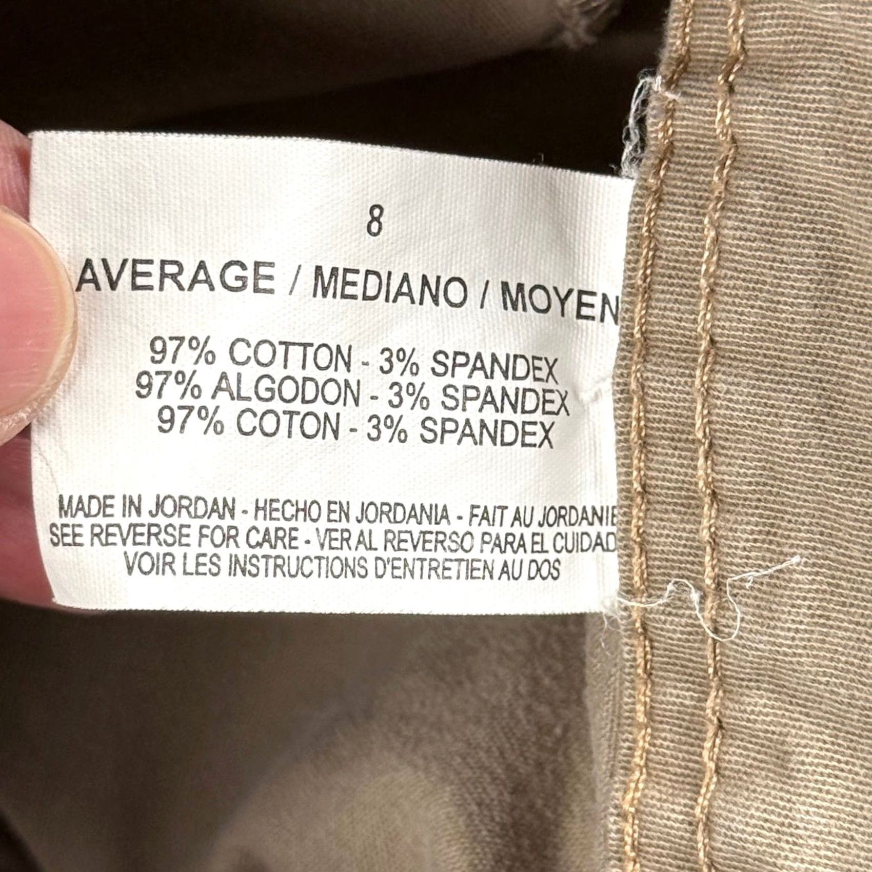 Gloria Vanderbilt Gloria Vanderbilt Khaki Pants Straight Leg Women 8 Beige Twill Pockets Stretch Workwear Casual Vintage No Size 30" / US 8 / IT 44 - 3 Thumbnail